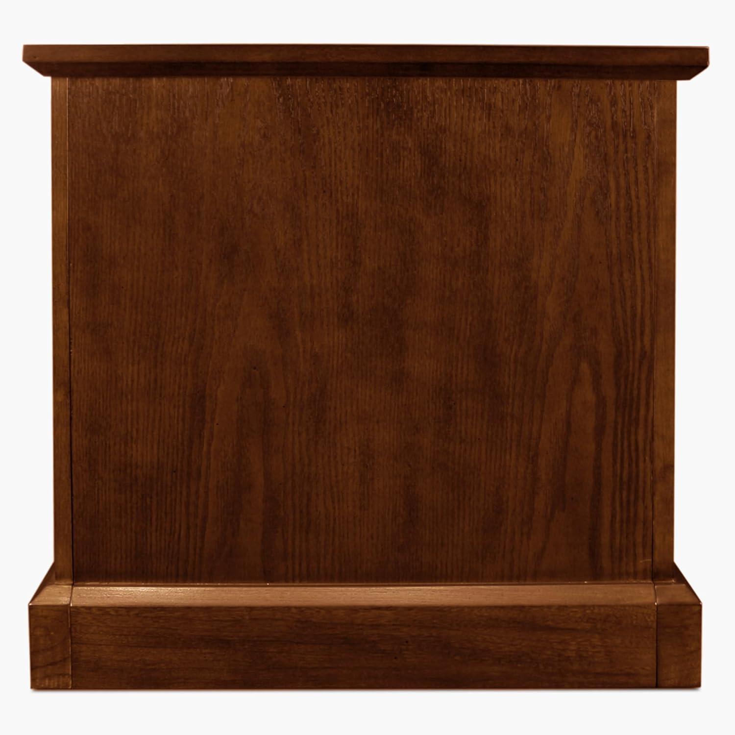 Mission Oak Rectangular Cabinet with Adjustable Shelf and Metal Hardware