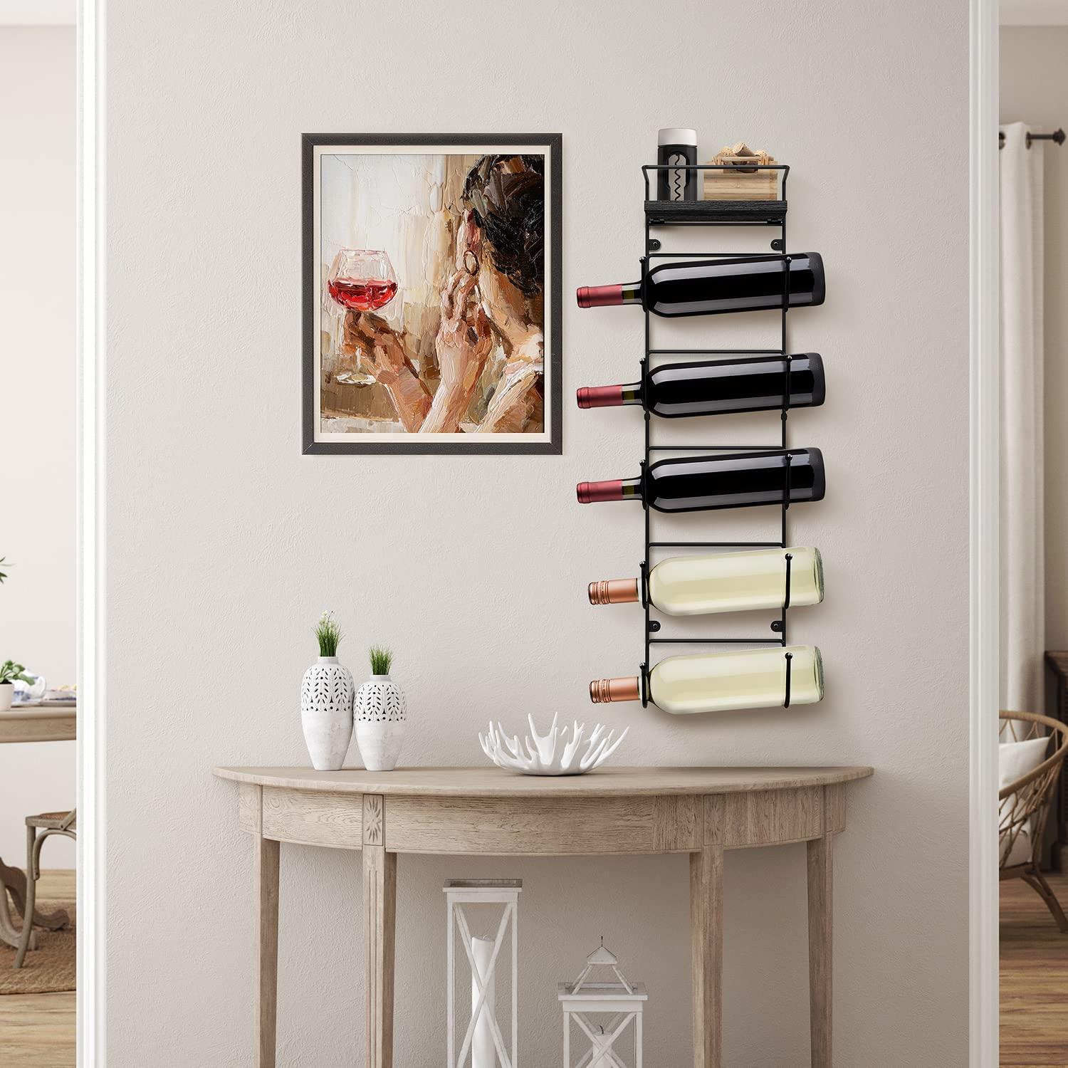 Sorbus Sorbus 5-Tier Wall Mounted Metal Towel Rack with Shelf TWL-RCKW-BLK