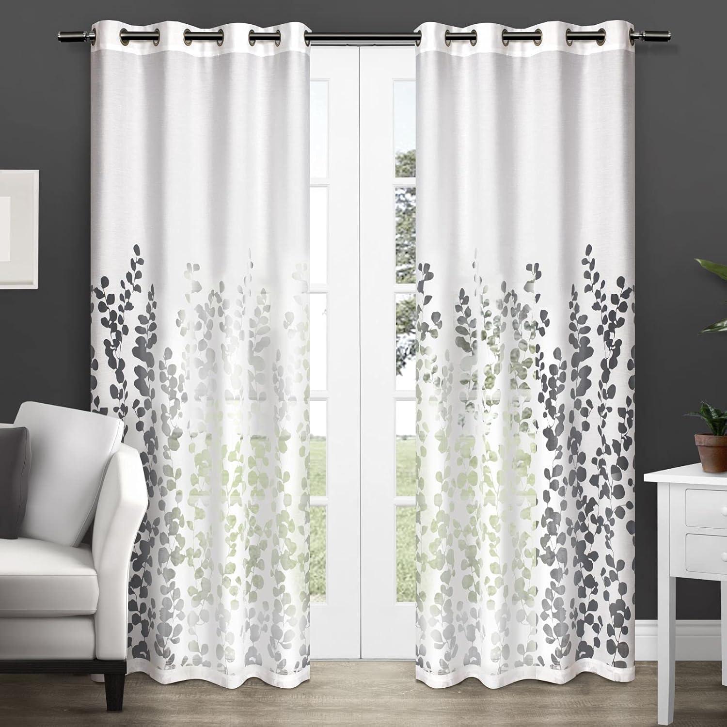 Cangelosi Cotton Blend Sheer Curtain Pair