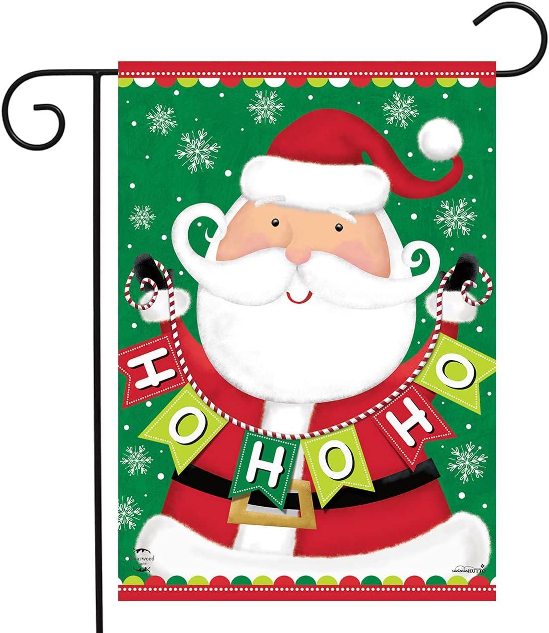 Briarwood Lane Santa Ho Ho Ho Christmas Garden Flag Holiday 12.5"