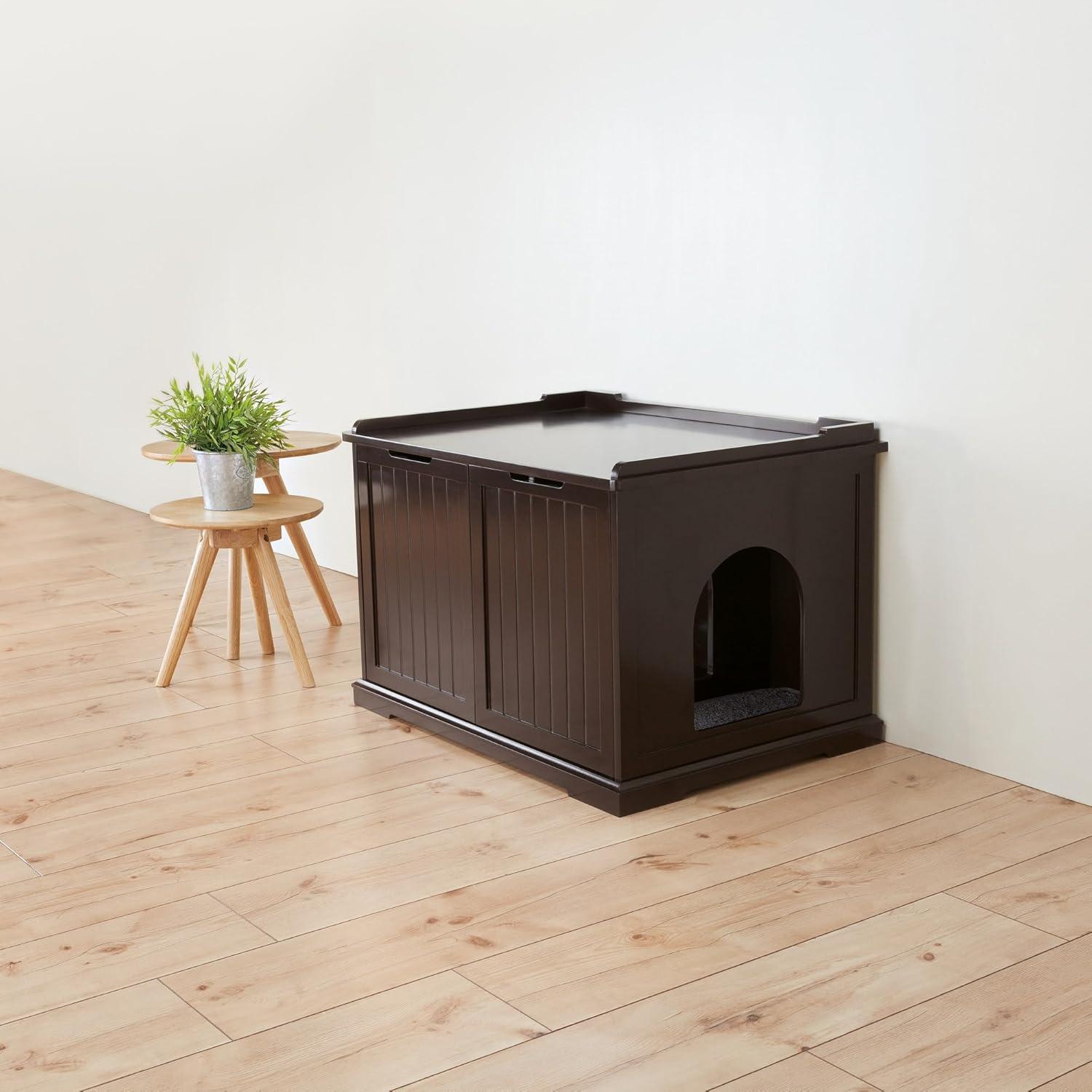 TRIXIE XL Furniture Style Litter Box Enclosure and Pet Home, Hidden Cat Litter Box