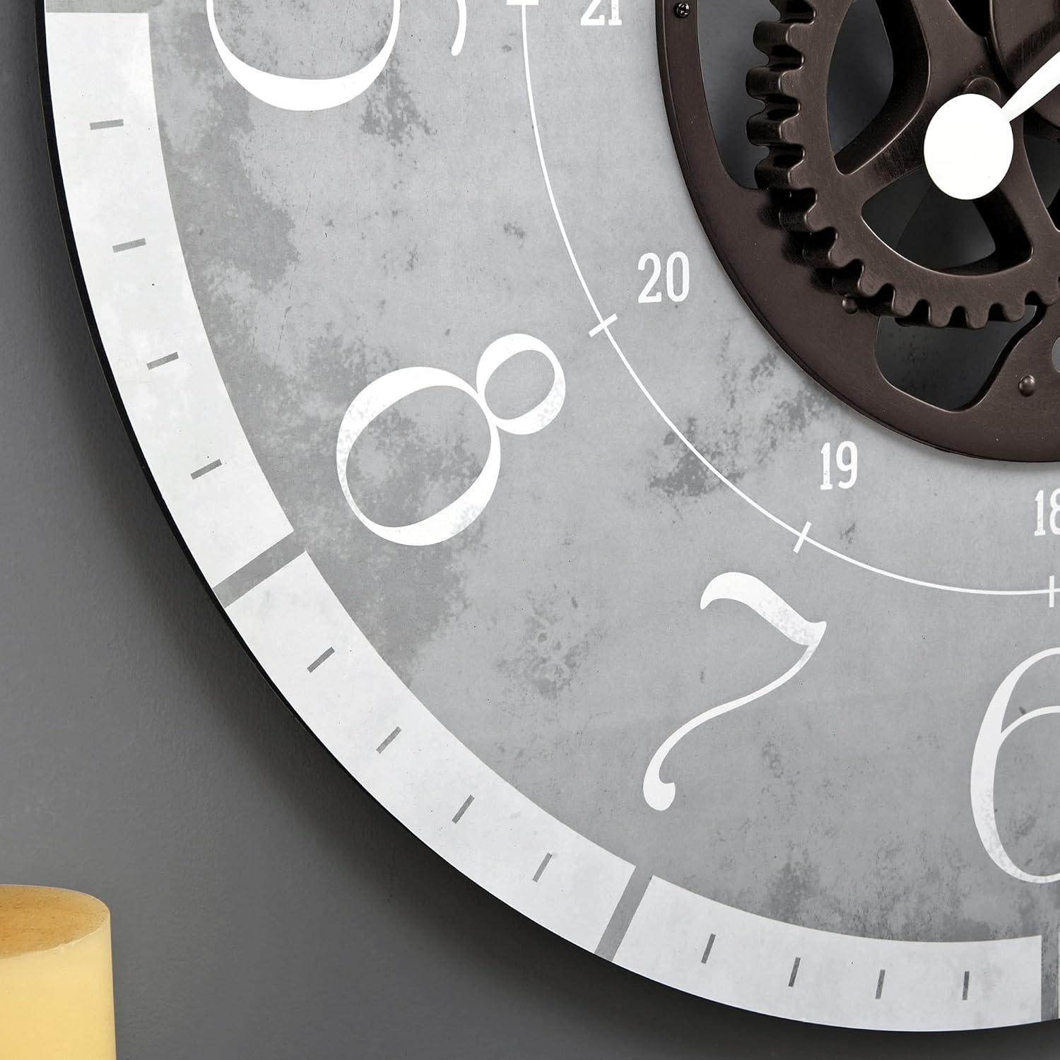 FirsTime & Co. Brown And Bronze Carlisle Gears Wall Clock, Industrial, Analog, 27 x 2 x 27 in