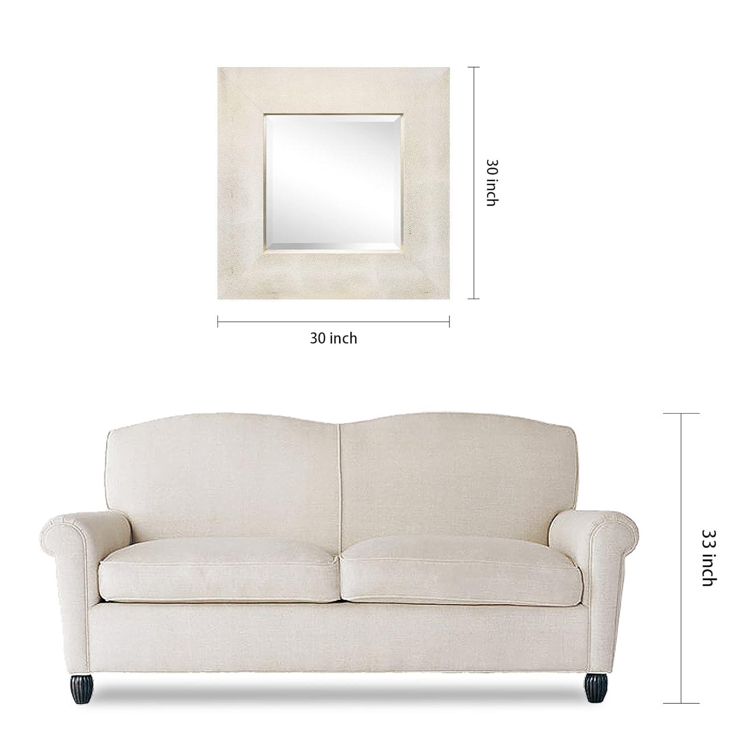 Empire Art Direct Square Leather Mirror