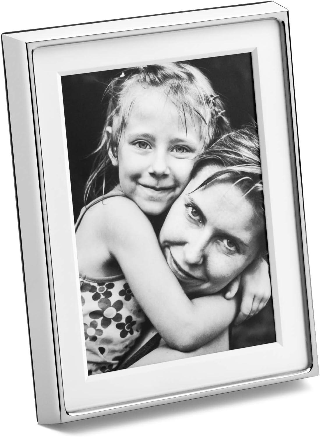 Georg Jensen Large White Stainless Steel Picture Frame