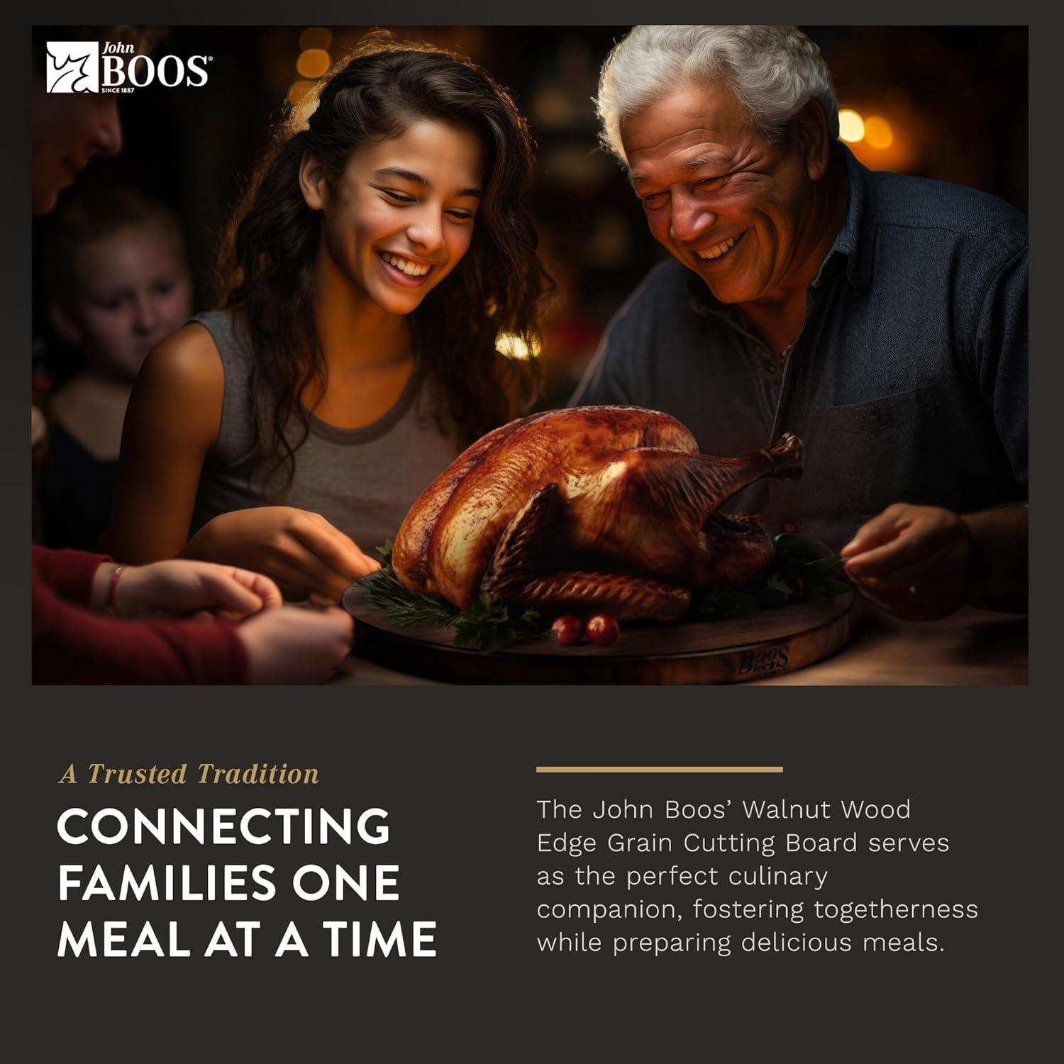 John Boos John Boos 18" Round Cutting Board, 1.5" Edge Grain