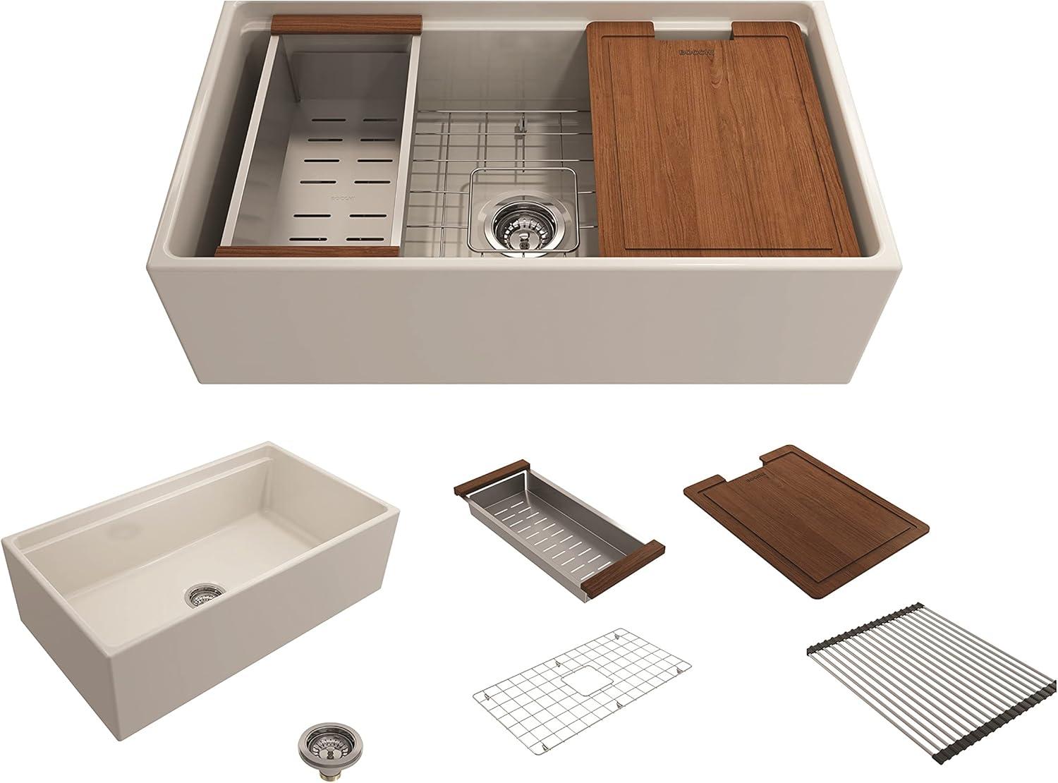 Contempo 33'' L Farmhouse Apron-Front Fireclay Kitchen Sink