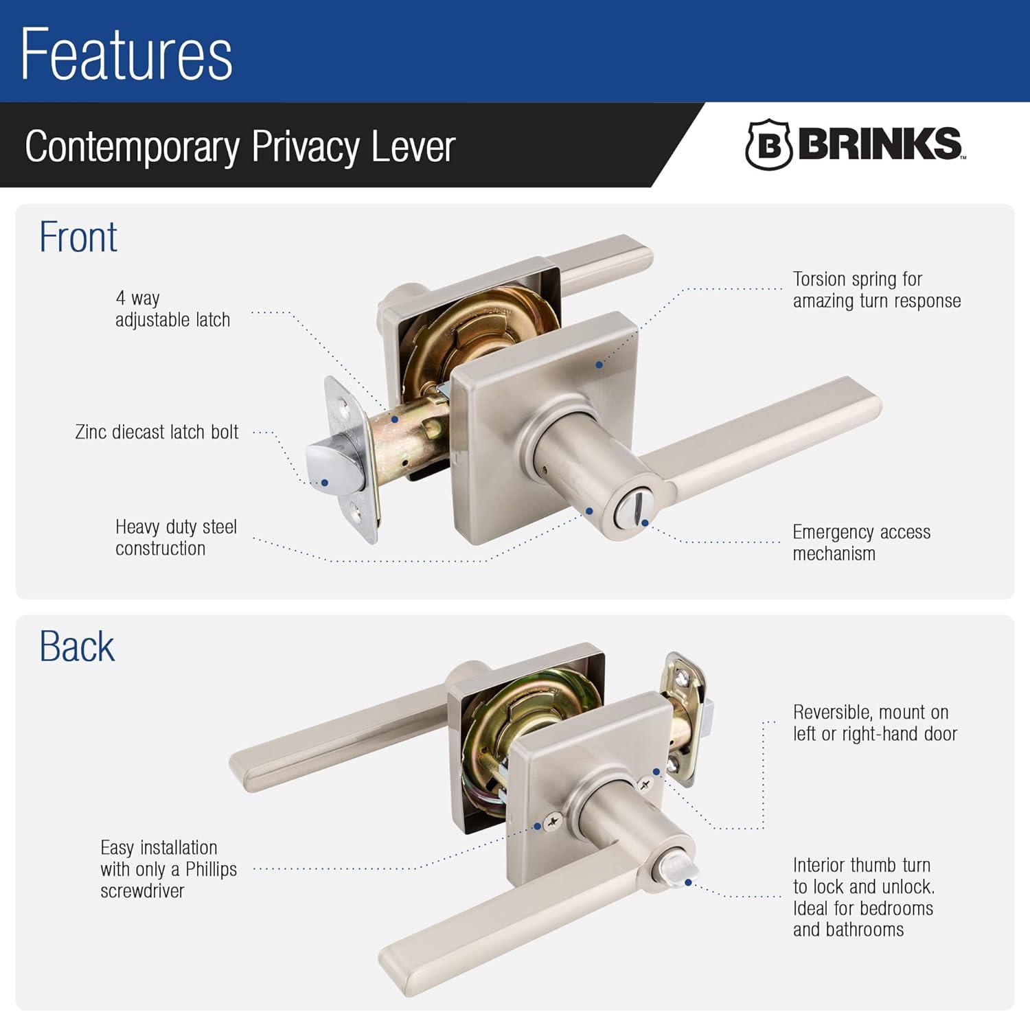 Brinks Mendocino Contemporary Privacy Lever