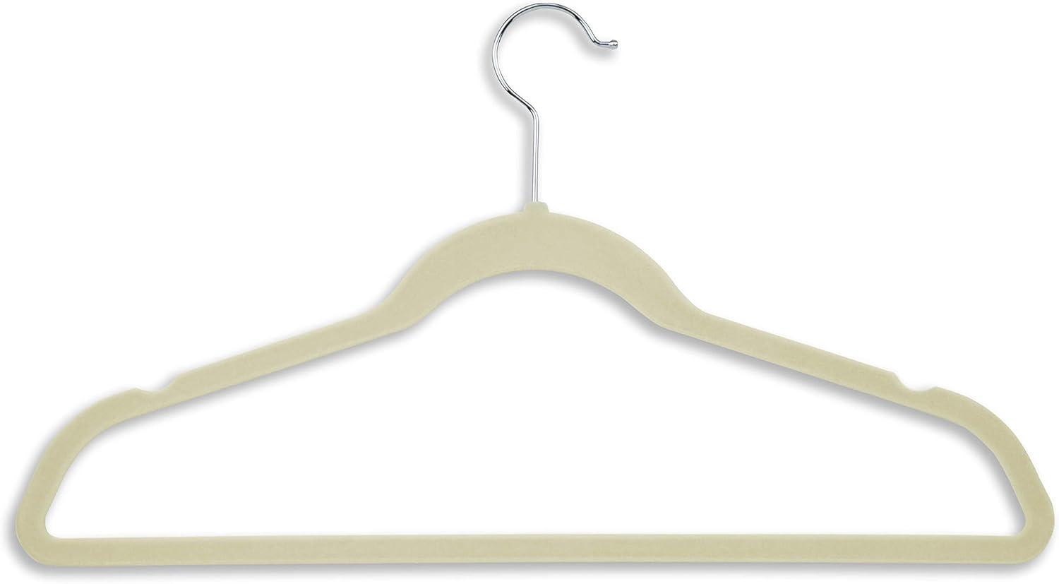 Off-White Velvet Slim-Profile Suit Hangers, 20-Pack