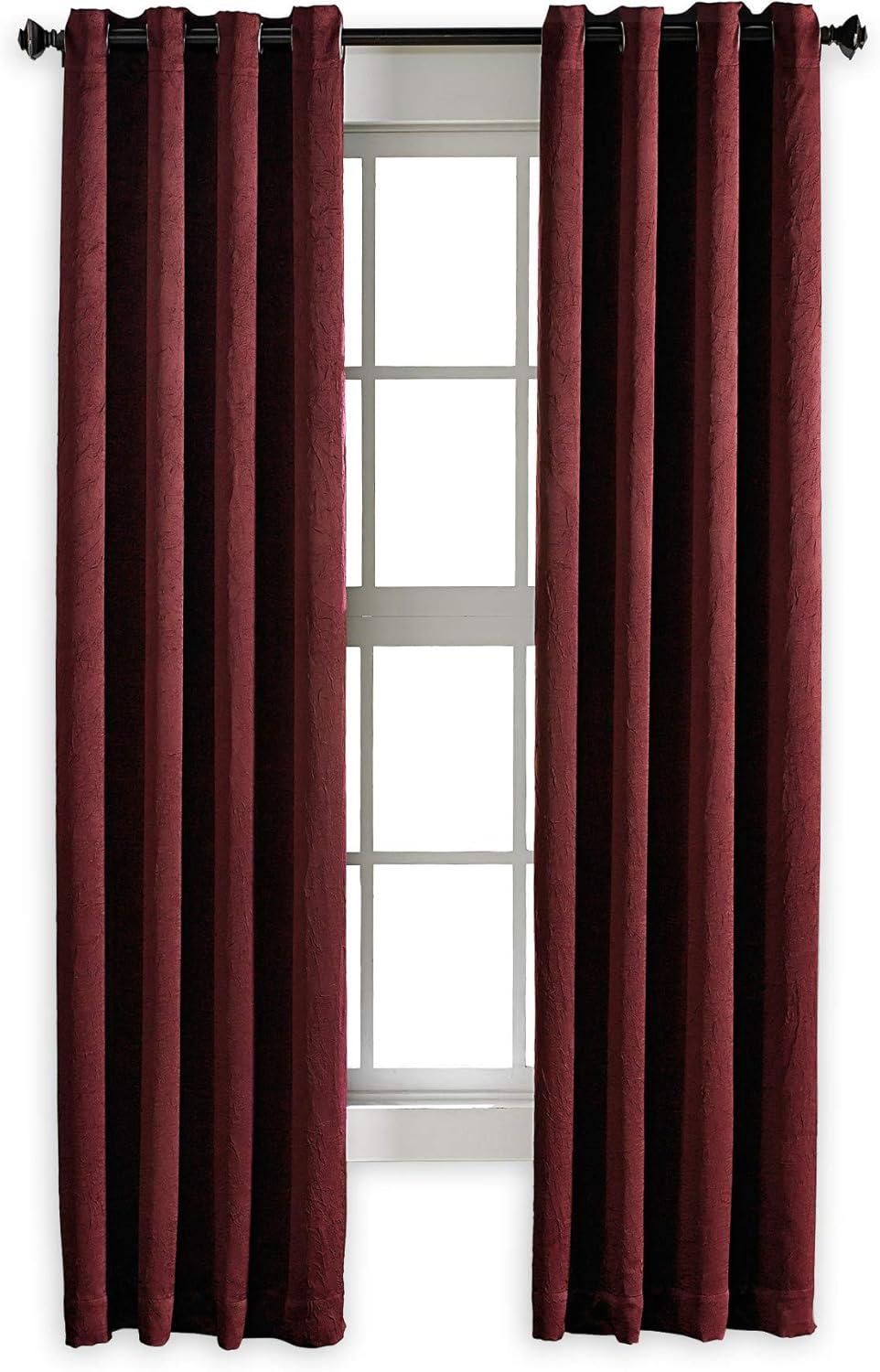 Curtainworks Lenox Grommet Curtain 50" x 95", Wine, Adult