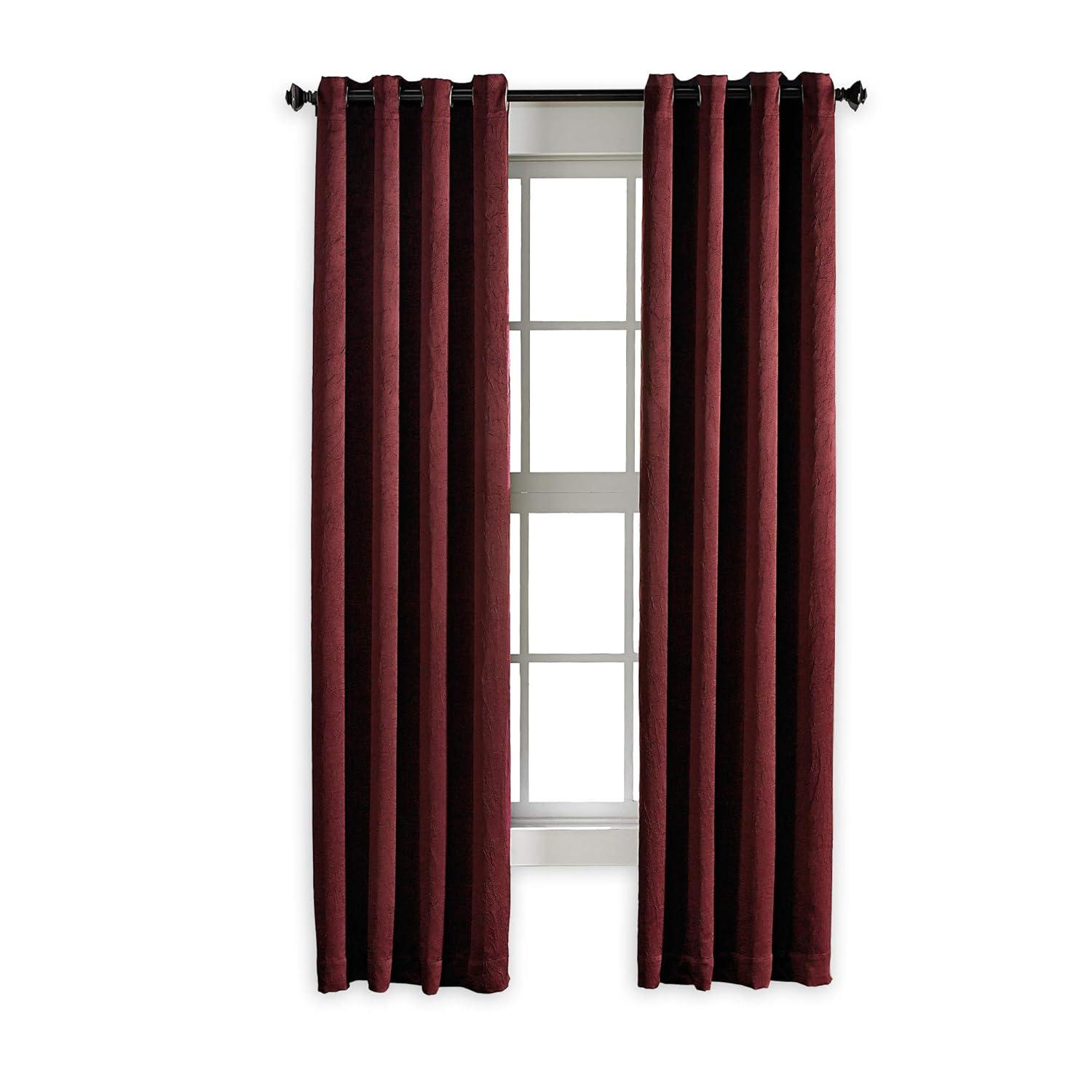 Curtainworks Lenox Grommet Curtain 50" x 95", Wine, Adult