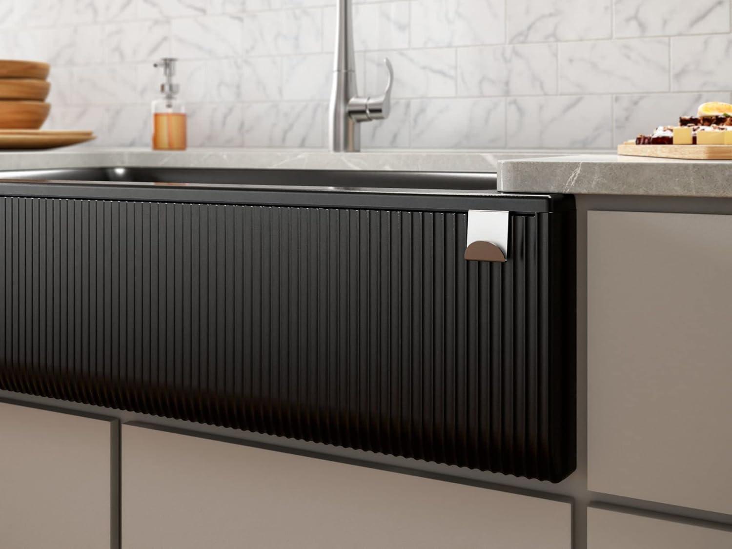 Cairn Undermount Single-Bowl Farmhouse Kitchen Sink with Fluted Design