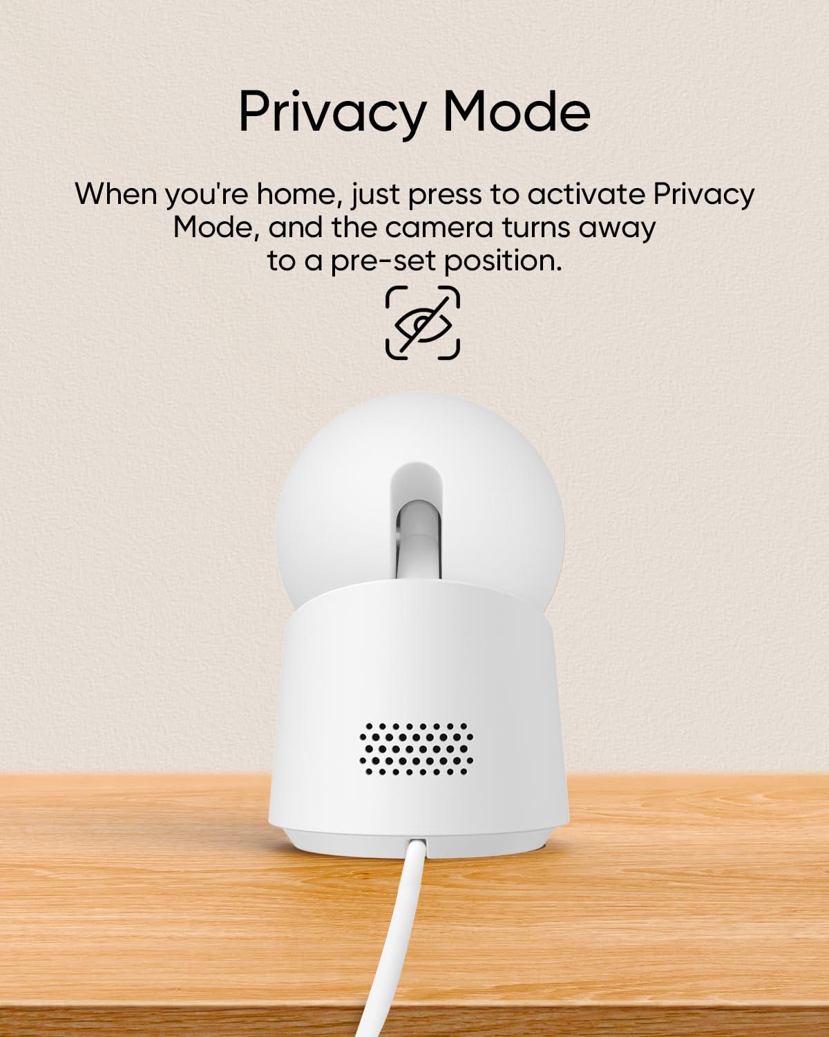 eufy Security Indoor Cam C210, Home Security Camera, 1080p Resolution 360° PTZ, Plug-in Security Indoor Camera with 2.4G Wi-Fi, Human/Motion AI, Night Vision, AI Tracking, HomeBase 3 Compatible