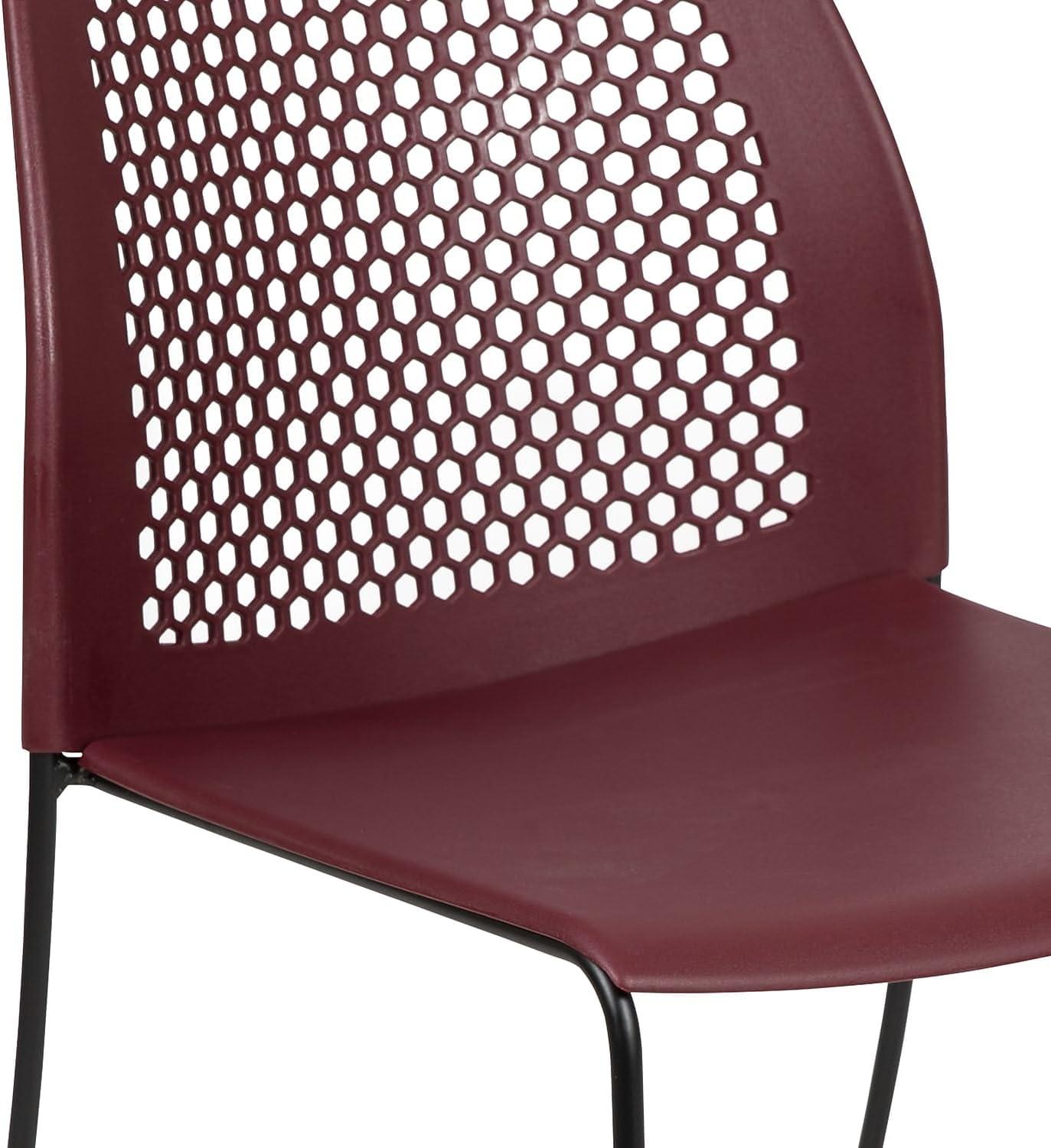 Flash Furniture Antonia 661 lb. Capacity Stack Chair with Air-Vent Back and Powder Coated Sled Base