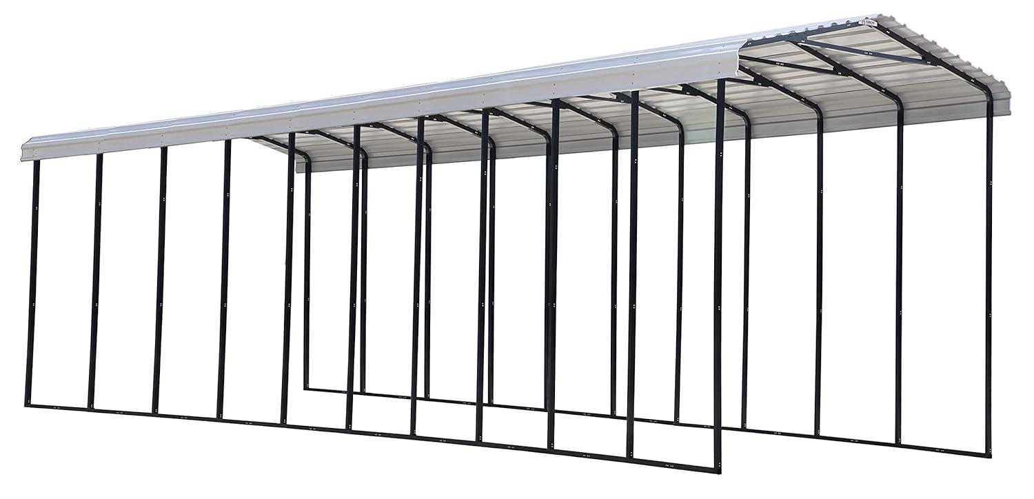 Arrow Carports Galvanized Steel Carport, RV Metal Carport Kit, 14' x 47' x 14', Eggshell