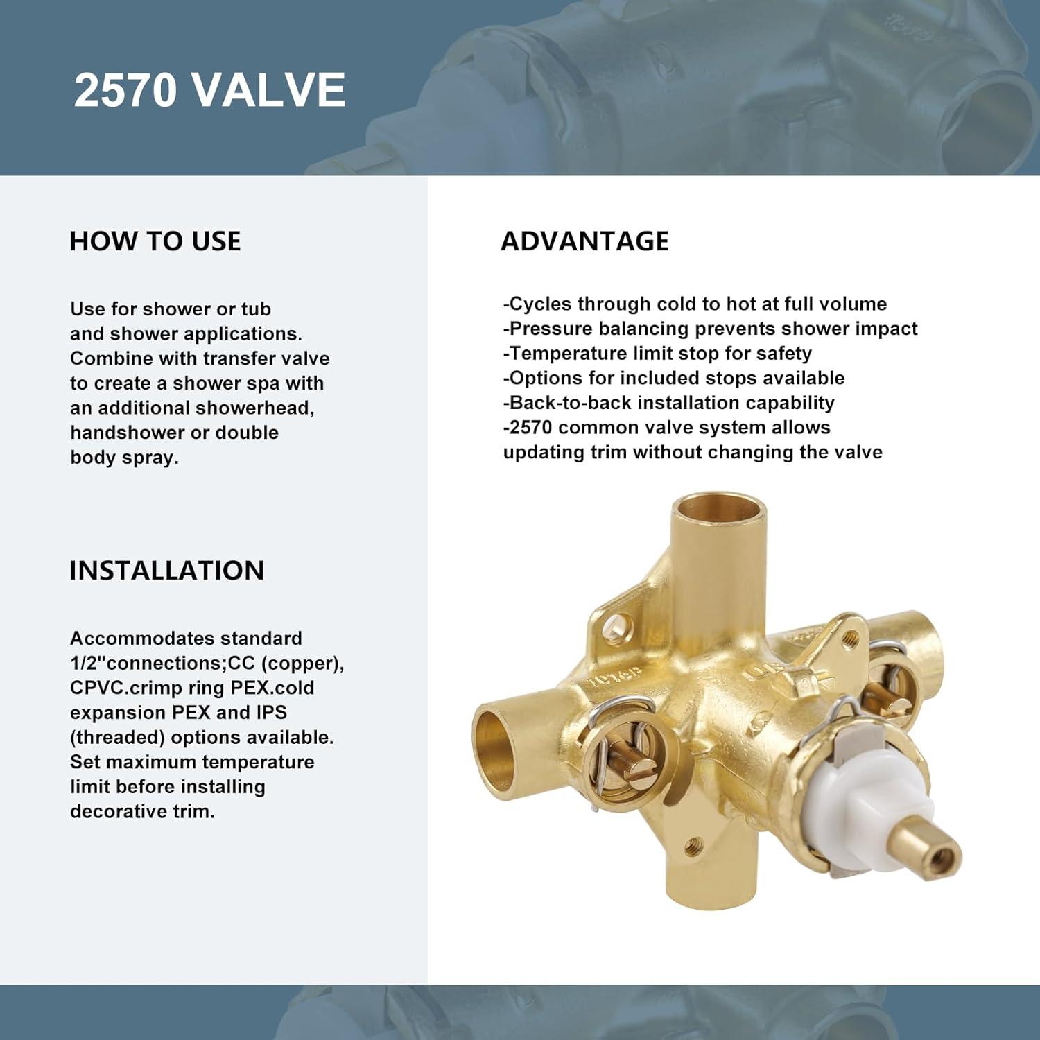 M-Pact Posi-Temp IPS Connection Pressure Balancing Valve