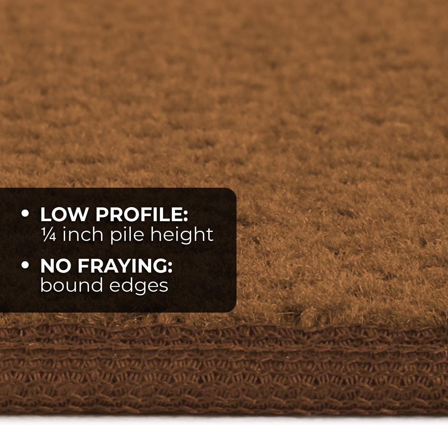 Skid-resistant Carpet Indoor Area Rug Floor Mat - Toffee Brown - 4' X 4' - Many Other Sizes to Choose From