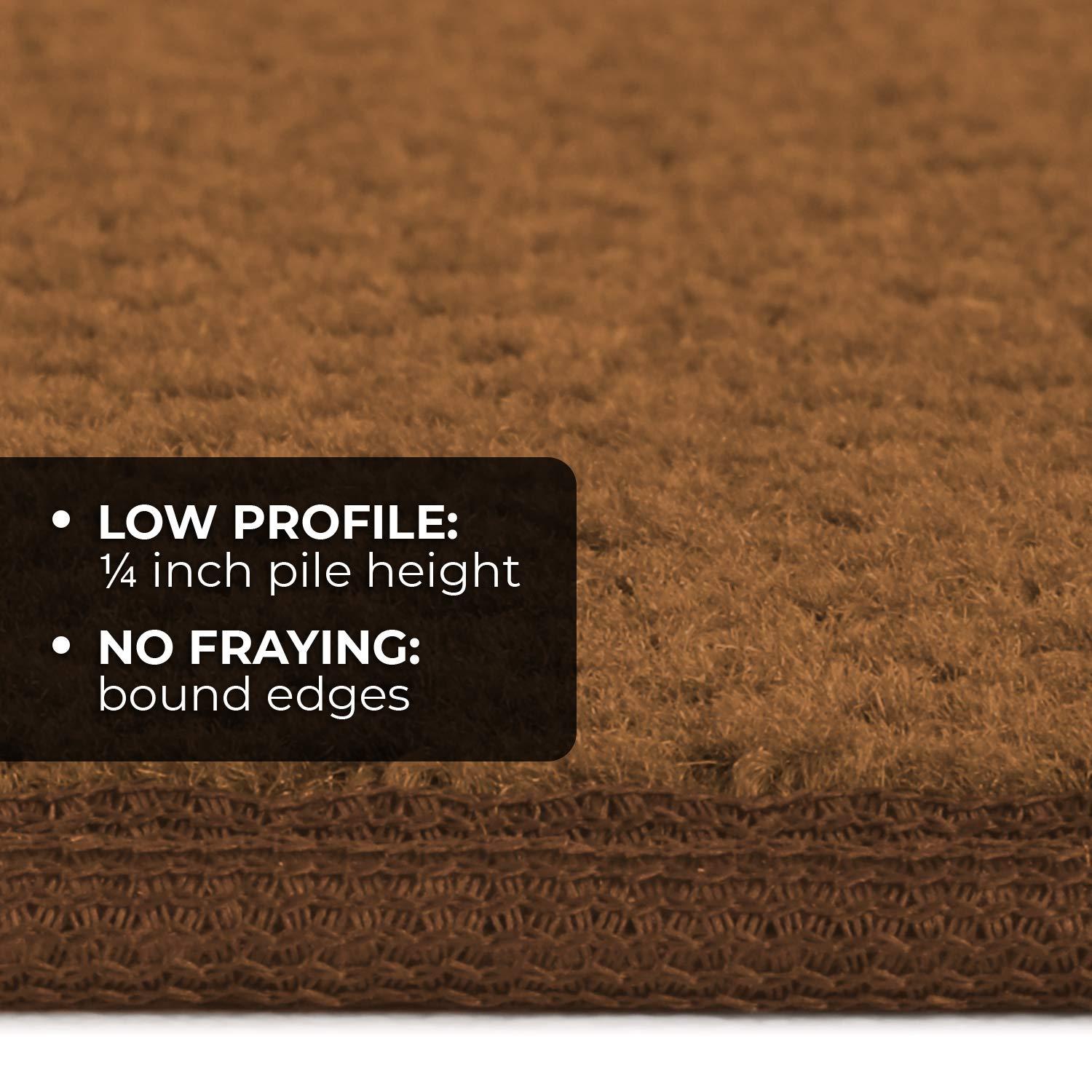 Skid-resistant Carpet Indoor Area Rug Floor Mat - Toffee Brown - 4' X 4' - Many Other Sizes to Choose From