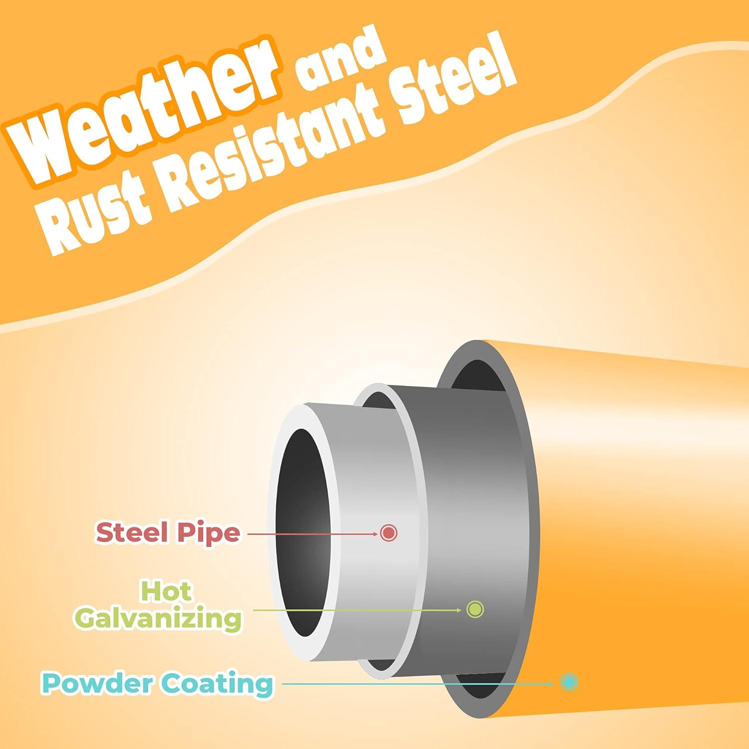 XGeek Kid’s Universal Exercise Dome Climber Outdoor Monkey Climbing Bars Play Center For Fun(Red And Yellow)