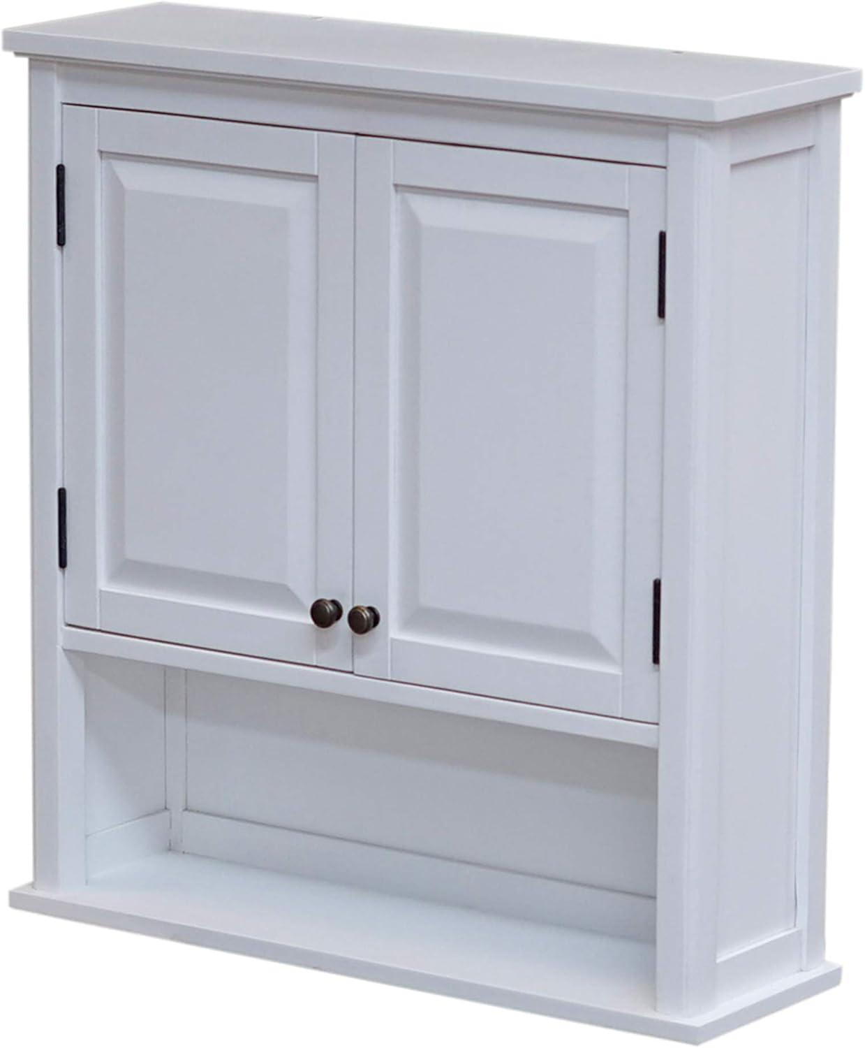 29"x27" Dorset Wall Mounted Bath Storage Cabinet White - Alaterre Furniture