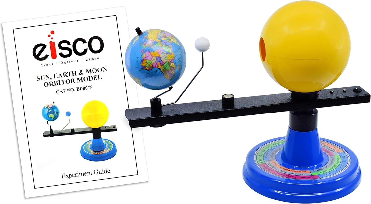 Illuminated Sun, Earth, and Moon Orbital Model with Experiment Guide