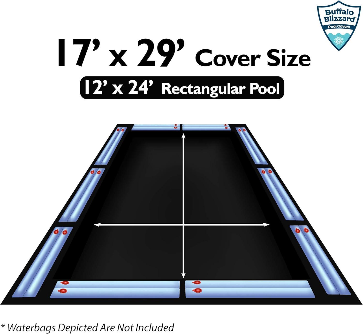 Buffalo Blizzard Black Mesh 12' x 24' Rectangular Pool Cover