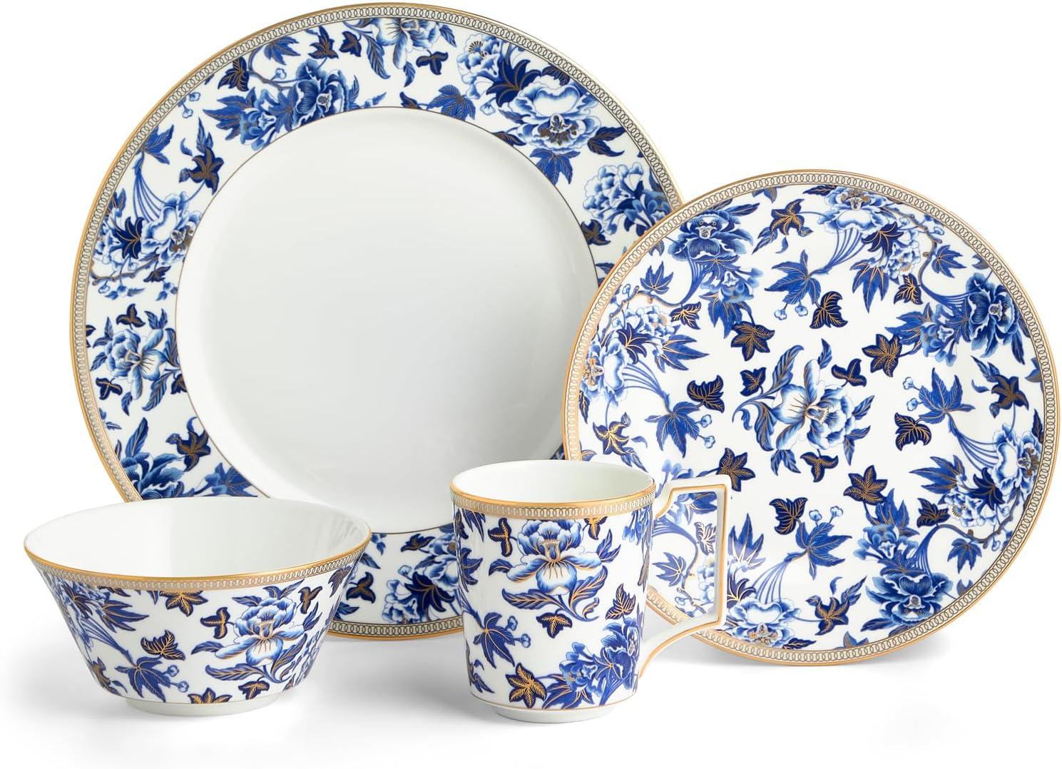 Hibiscus 4 Piece Bone China Place Setting, Service for 1