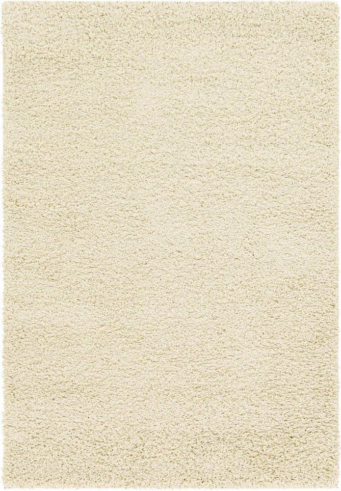 Unique Loom 4' 1 x 6' 1 Solid Shag Pure Ivory Area Rug