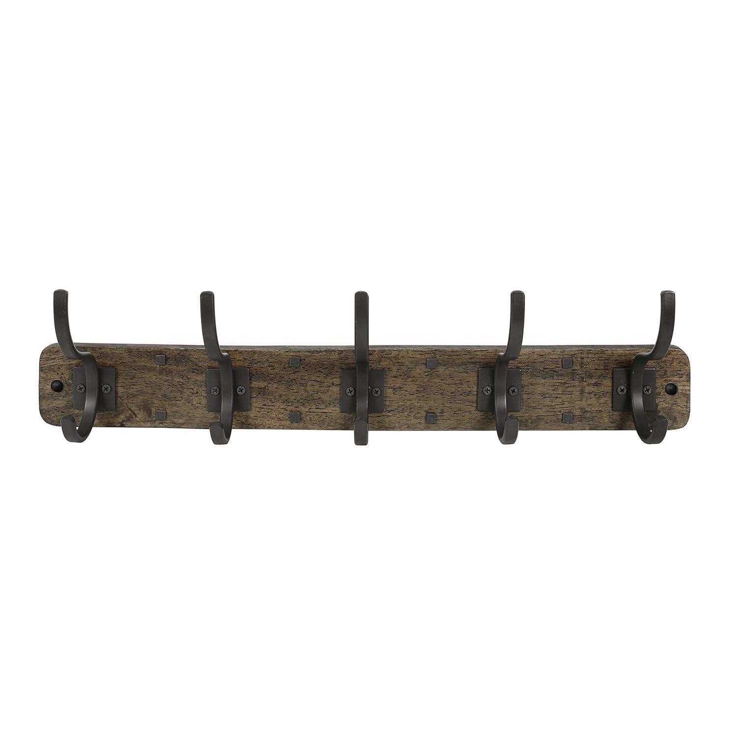 Spectrum Richmond Solid Wood Wall 5 - Hook Wall Mounted Coat Rack
