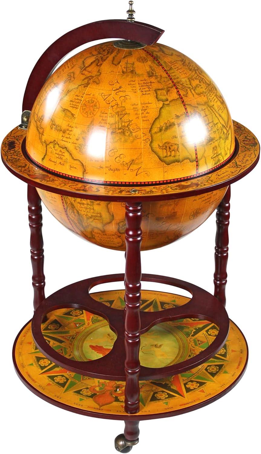 Sixteenth-Century Italian Replica Mahogany Globe Bar