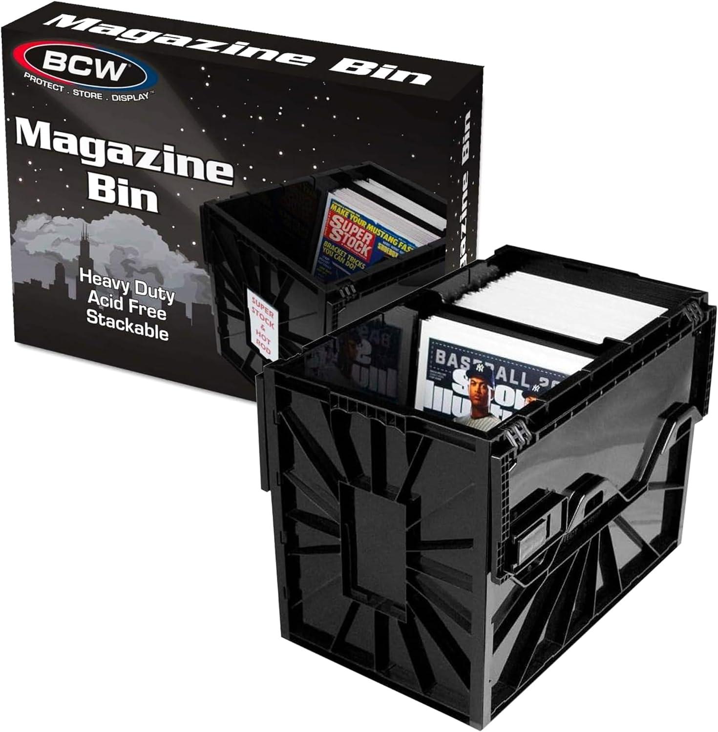 Black Heavy Duty Stackable Magazine Storage Bin