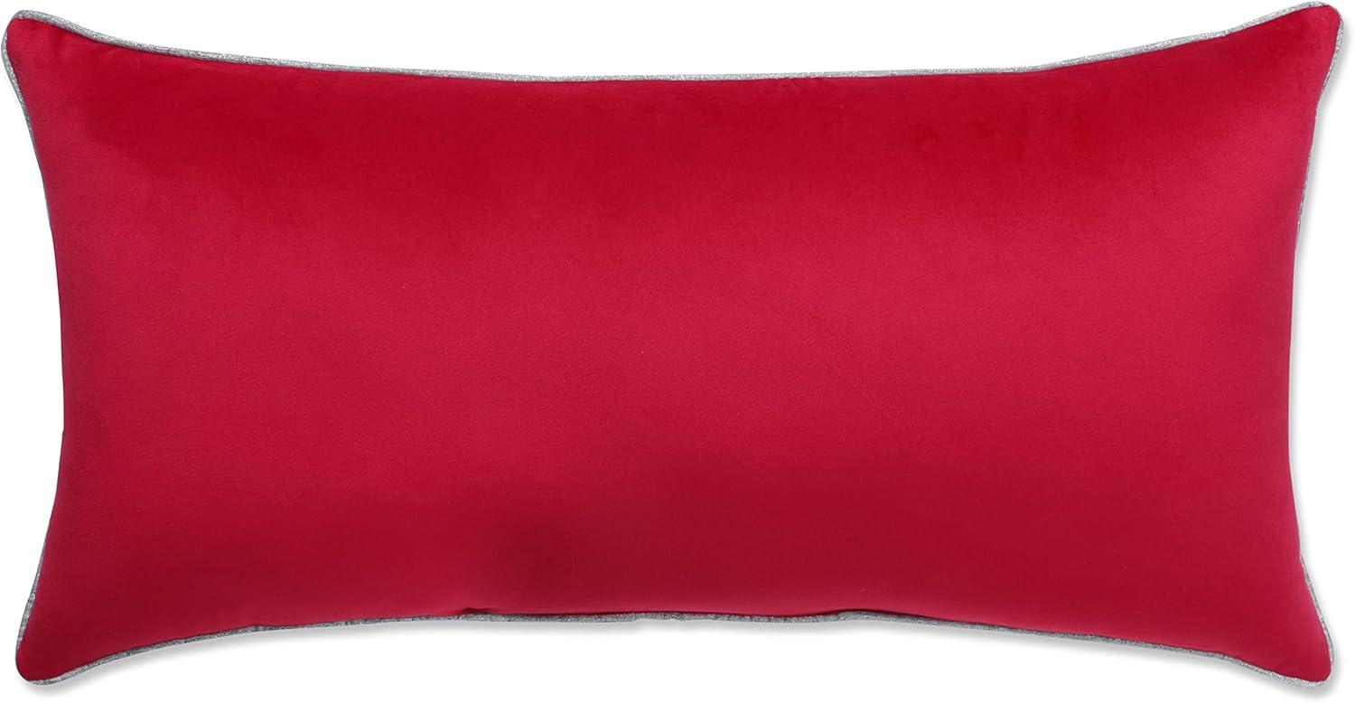 13"x25" Oversized Merry Christmas Lumbar Throw Pillow Red - Pillow Perfect