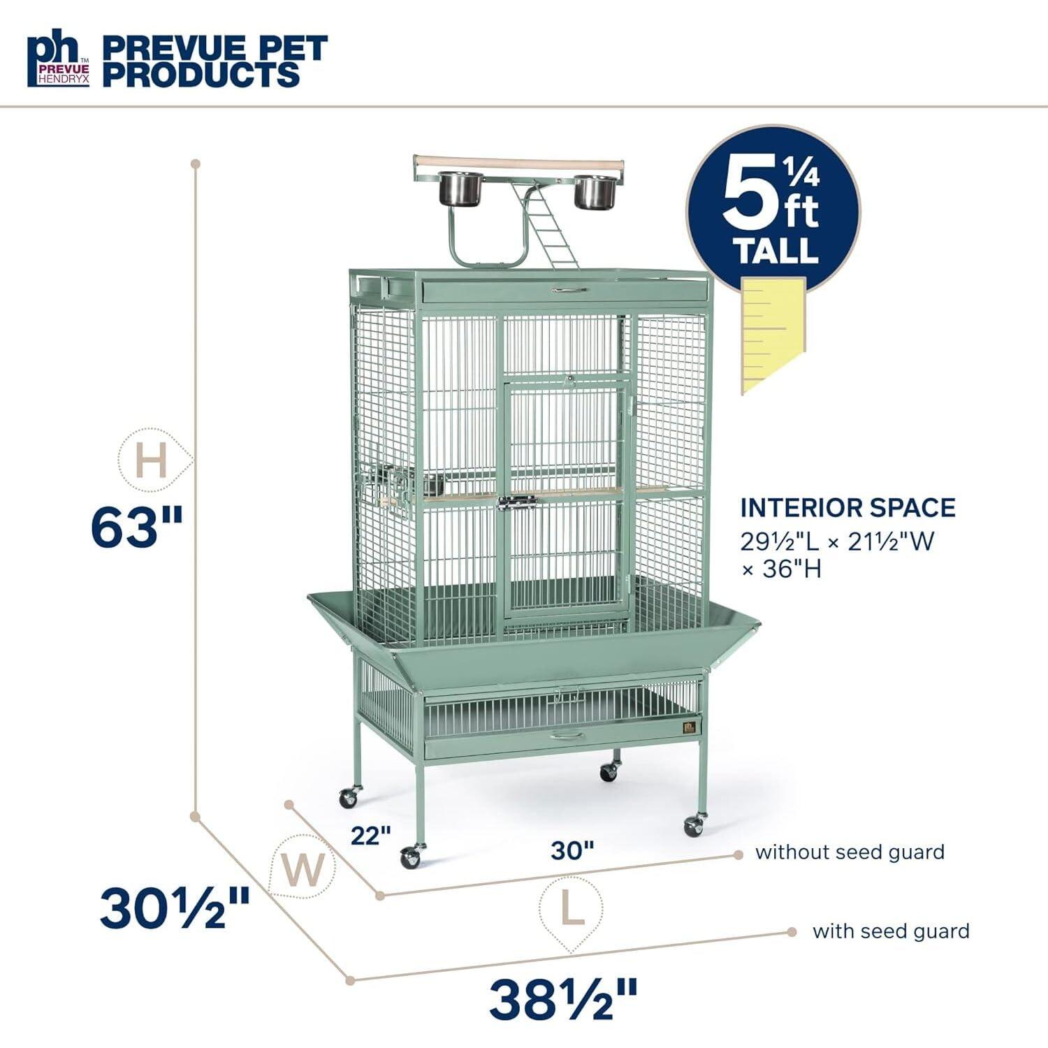 Prevue Pet Products Select Wrought Iron Sage Green Bird Cage