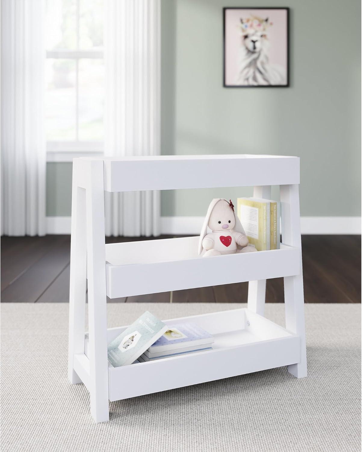 Accent Table with 3 Tier Tray Design Shelves White - Saltoro Sherpi