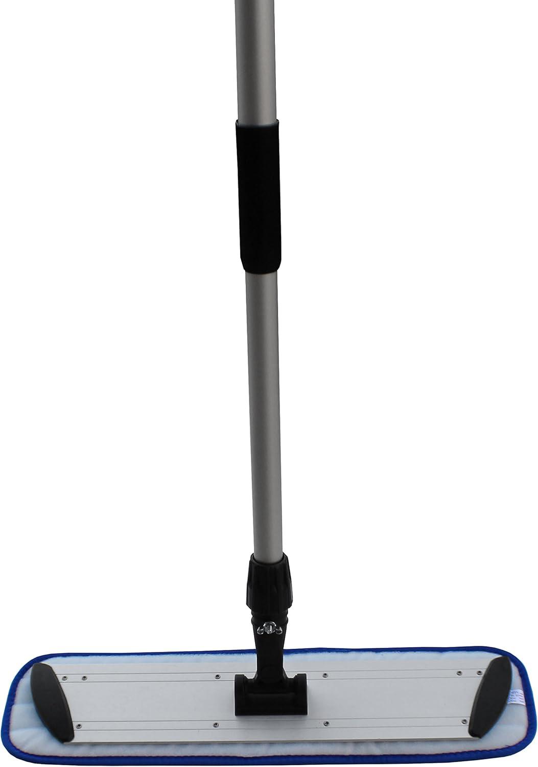 Microfiber Mop Kit 24" - Premium mop pads, flat frame & telescopic handle