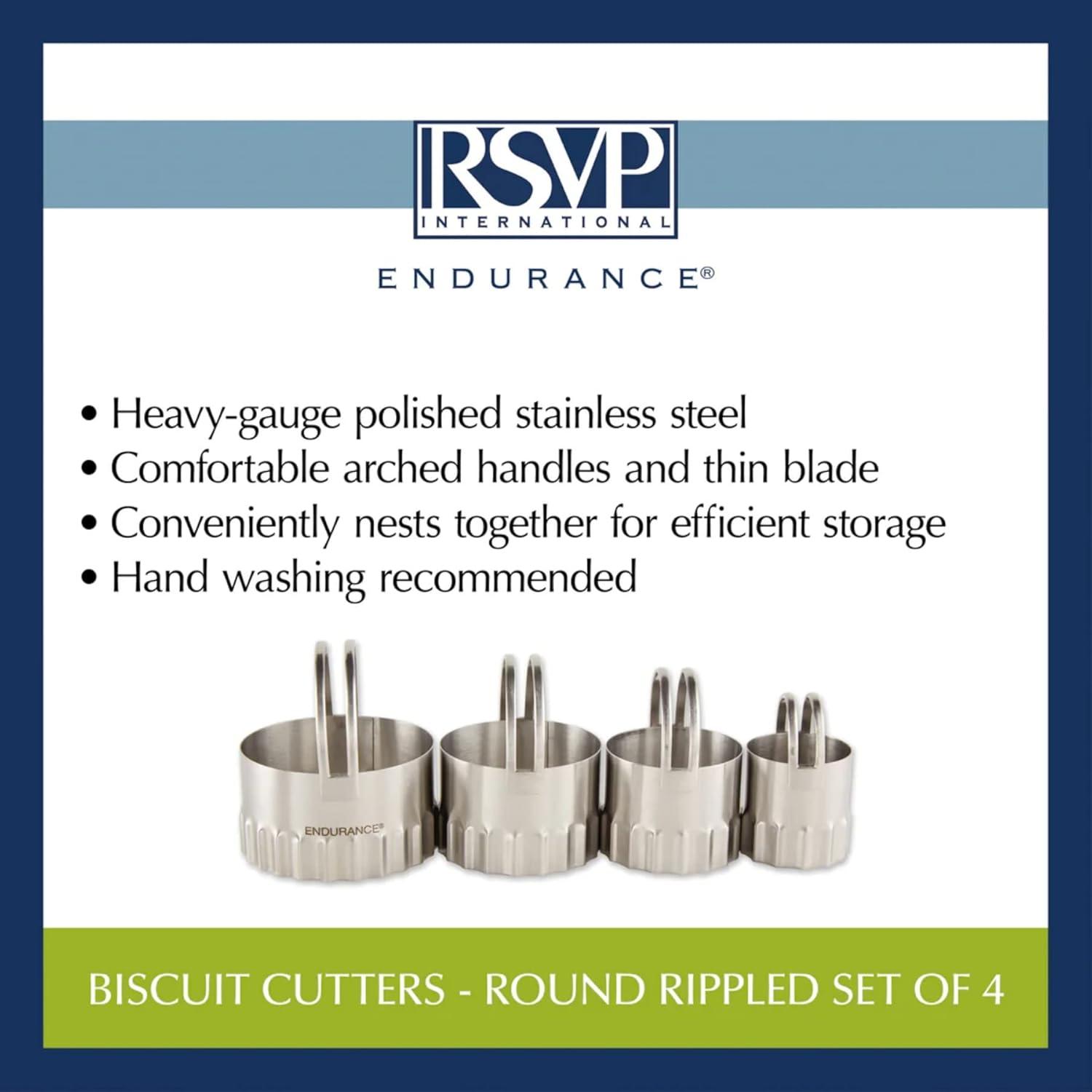 Biscuit Cutters - Round Rippled (Set of 4)