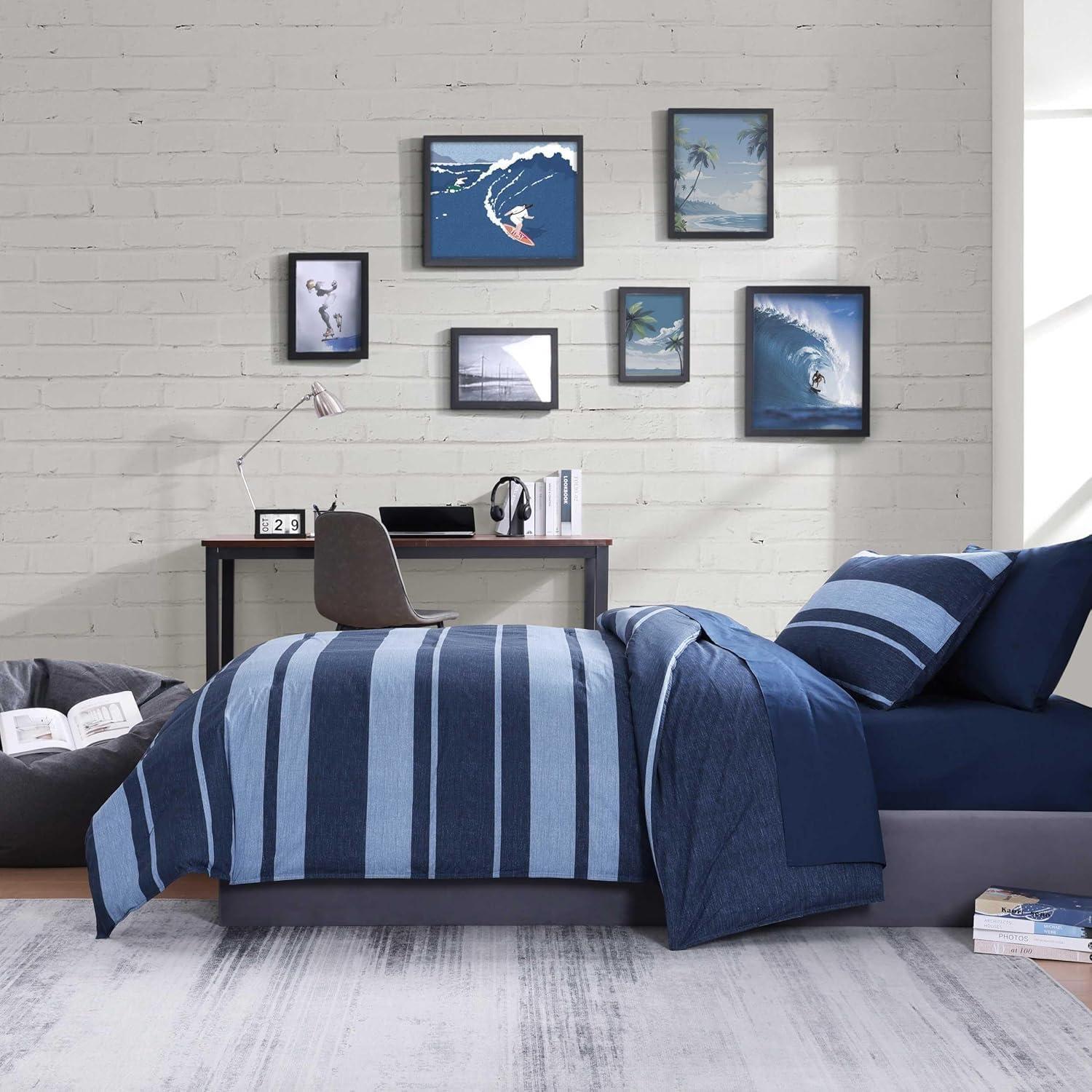 Nautica Nautica Longpoint Navy Reversible Cotton Comforter Set