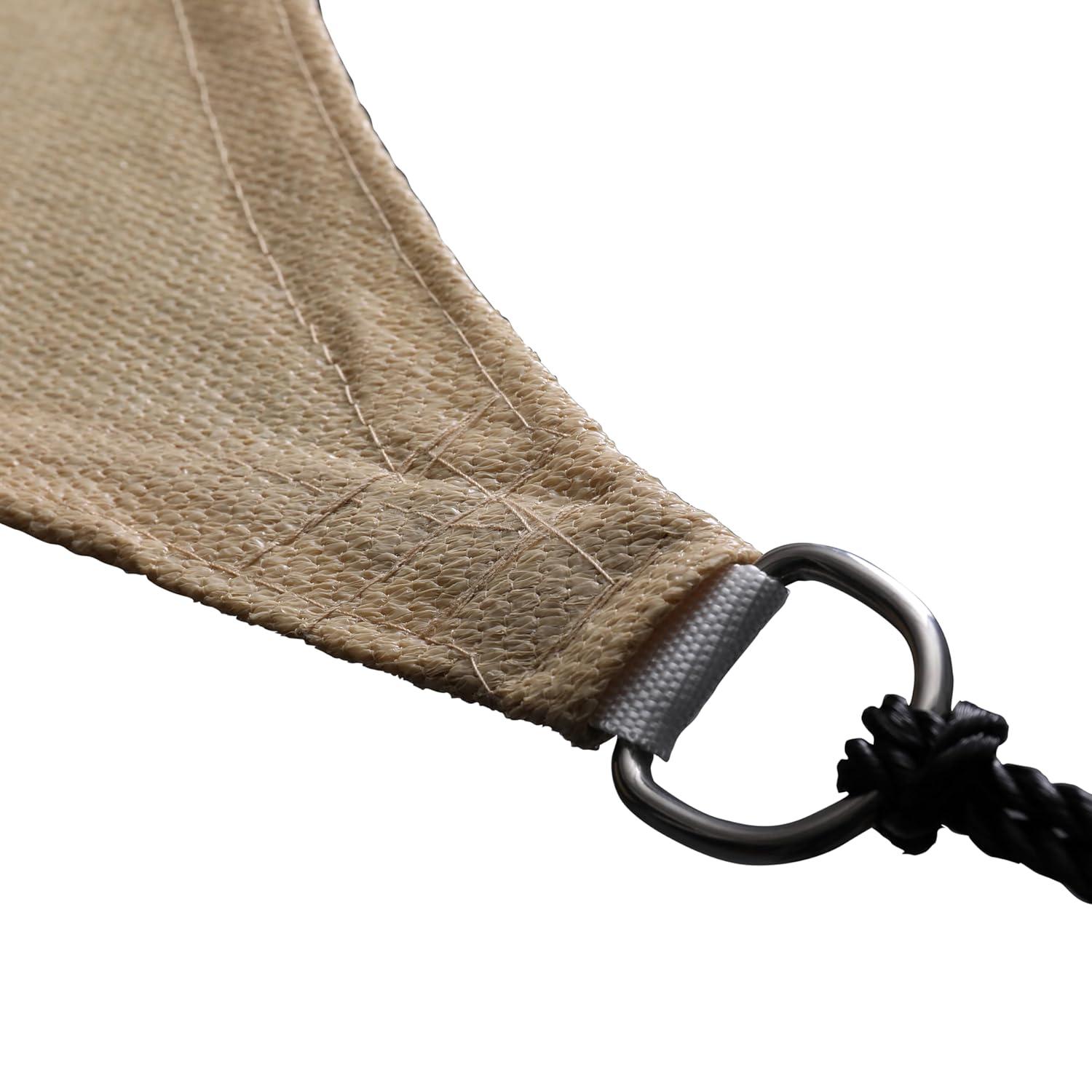 Weather Resistant Sun Shade Canopy with Included Nylon Ropes