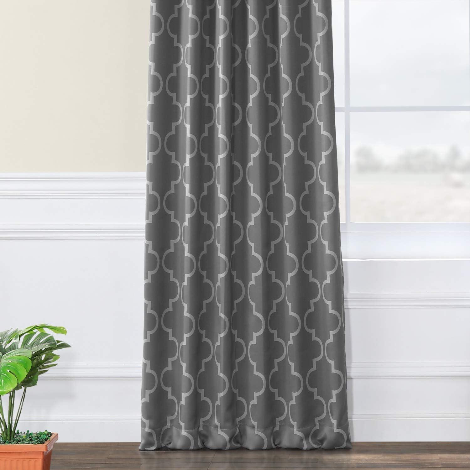 Roth Room Modern Chic Trellis Darkening Curtains for Bedroom - Living RoomSingle Panel