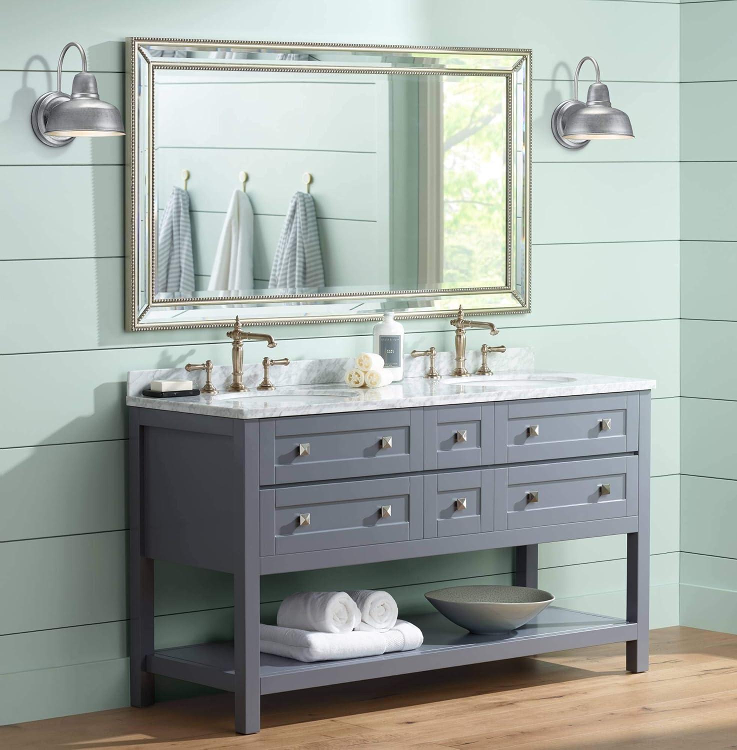 John Timberland Urban Barn 11 1/4" de Alto Galvanizado Luz de Pared Interior-exterior