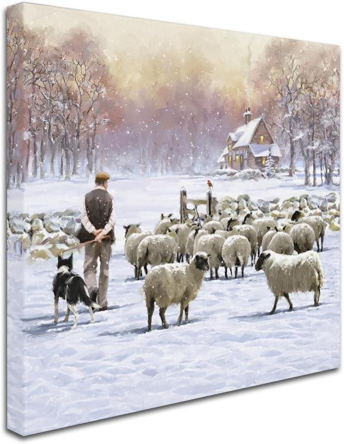 Trademark Fine Art 'Sheep Shepherd' Canvas Art by The Macneil Studio