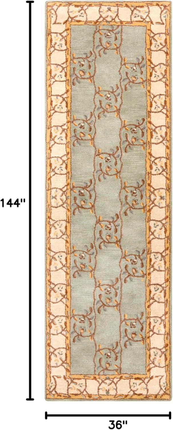 Mark&Day Area Rugs, 3x12 Golden Traditional Sage Runner Area Rug (3' x 12')
