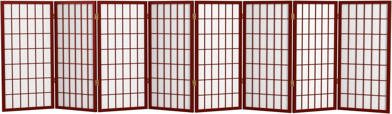 3 ft. Rosewood Shoji Screen with 8 Panels