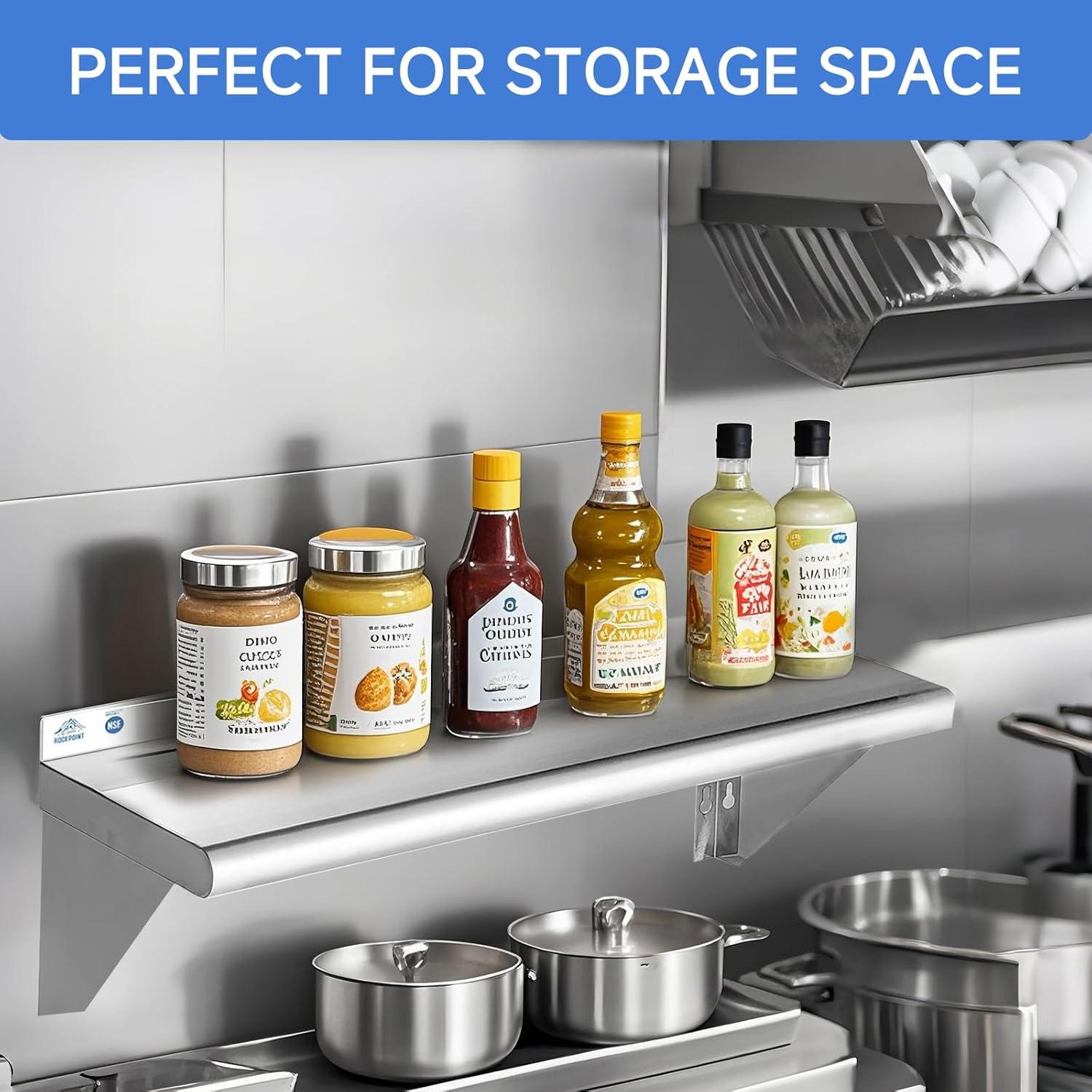 GRIDMANN NSF Stainless Steel Wall-Mount Shelf by Latitude Run
