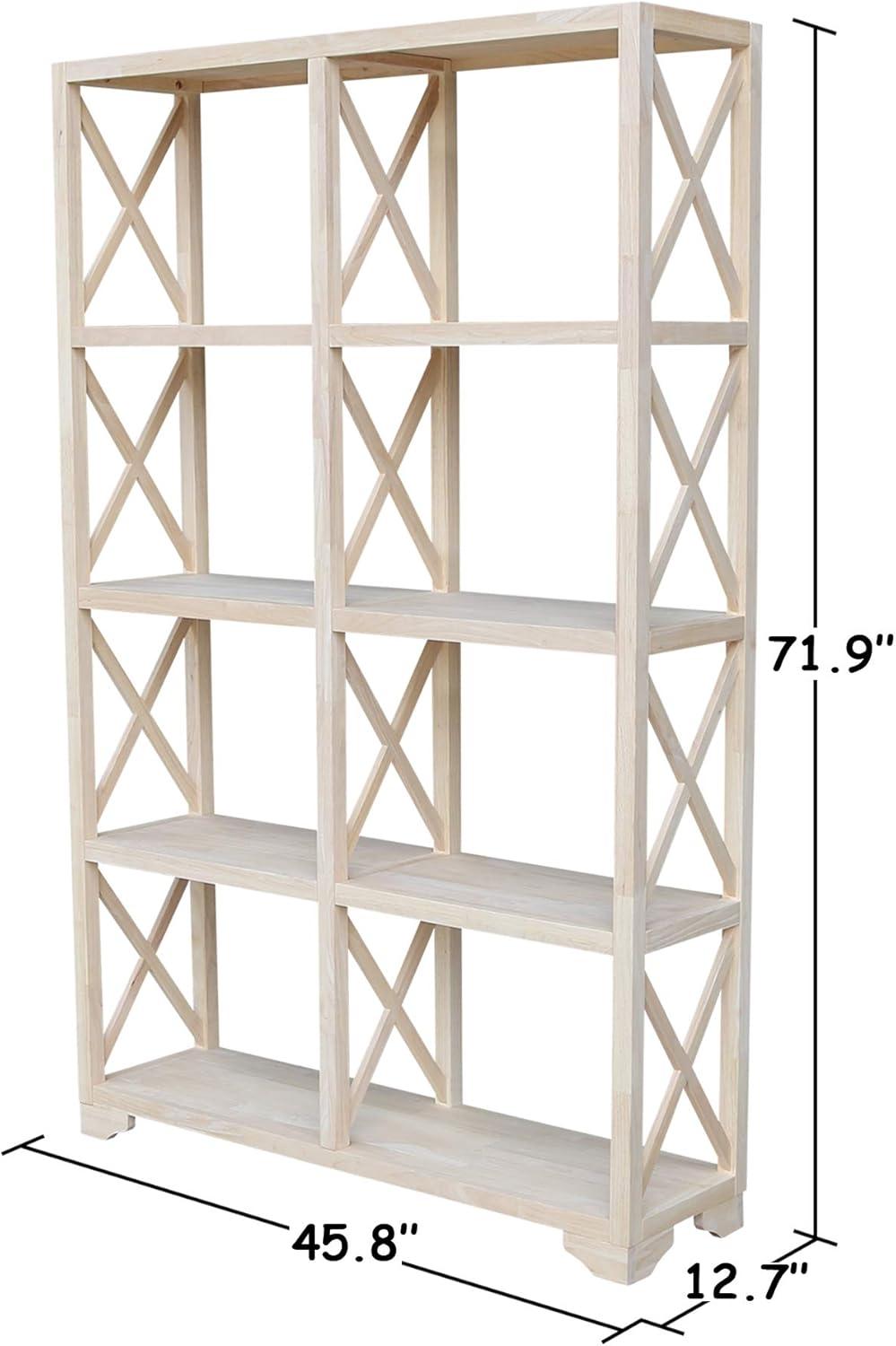 Eco-Friendly Solid Parawood Room Divider in Natural Finish