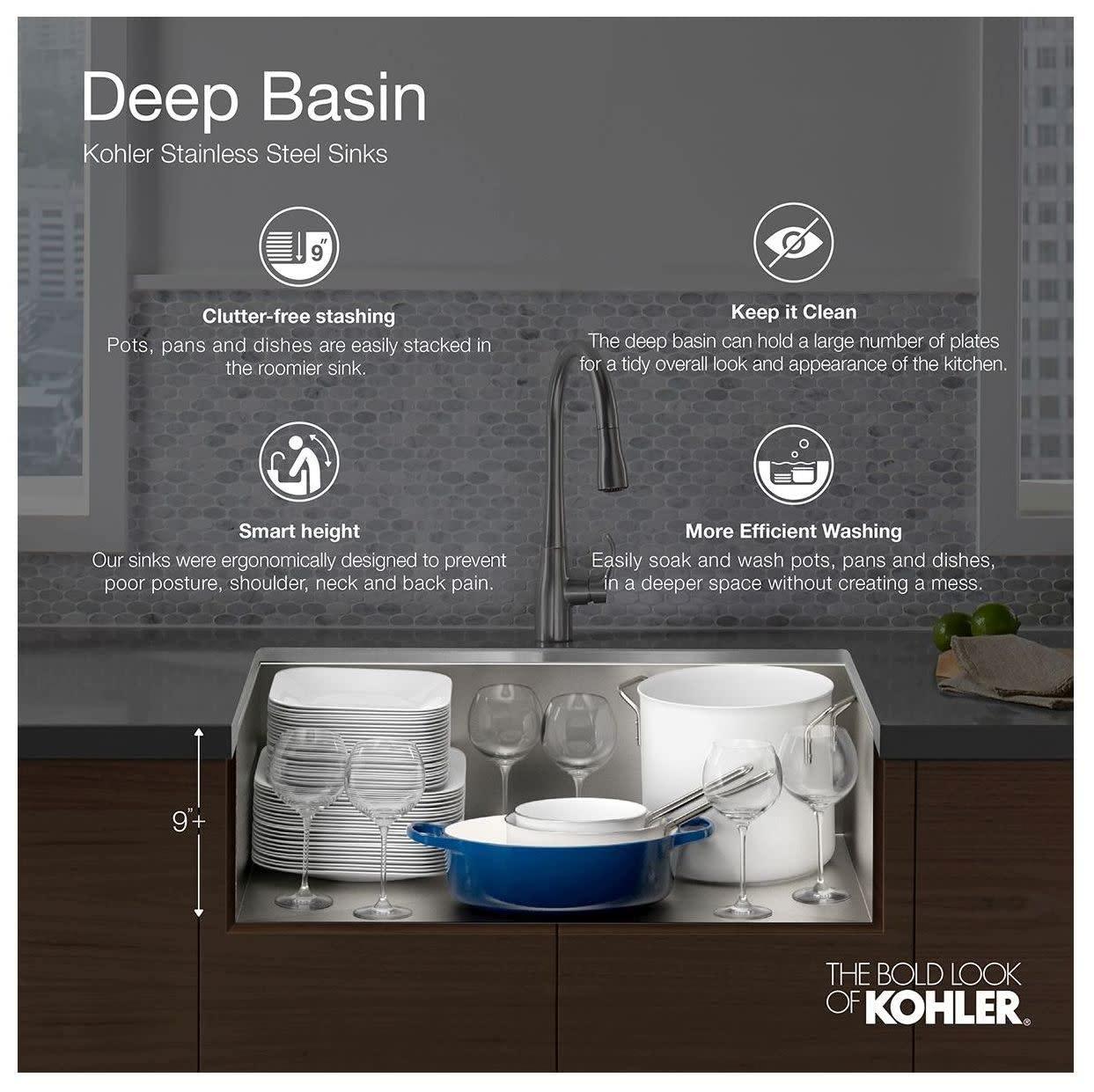 Verse Top-Mount Double-Equal Bowl Kitchen Sink with Single Faucet Hole