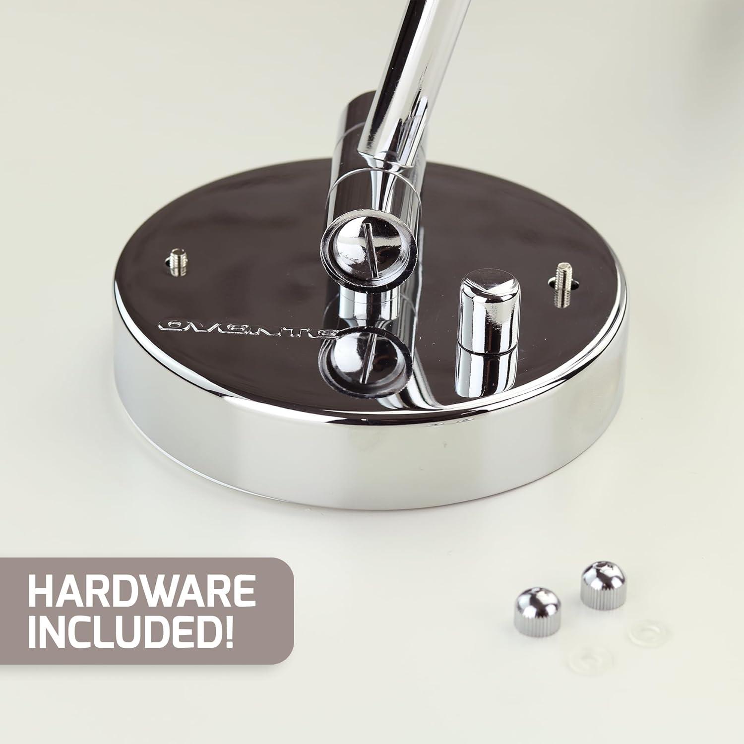 Ovente Wall Mounted Vanity Makeup Mirror 8.5 Inch with 7X Magnification and Natural LED Lights, Double-Sided with Hardwired Electrical Connection