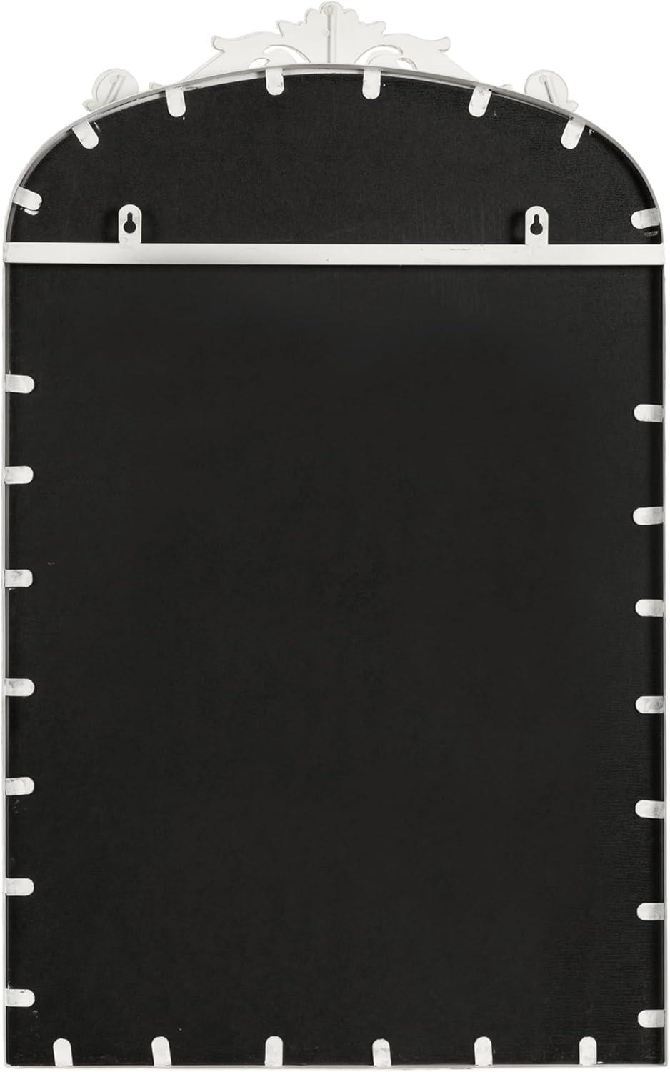 Kate and Laurel Arendahl Decorative Vintage Arch Chalkboard, 19 x 31, White, Framed Arched Ornate Magnetic Chalkboard for Bedroom Organization or Entryway Decor