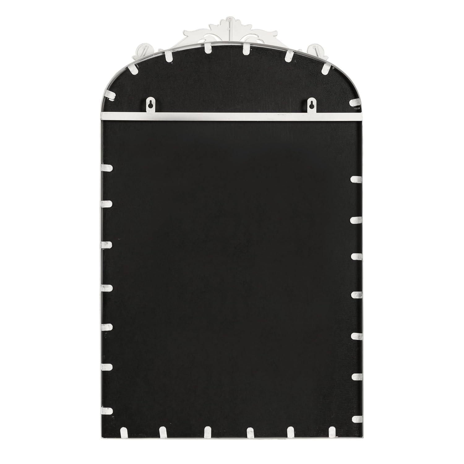 Kate and Laurel Arendahl Decorative Vintage Arch Chalkboard, 19 x 31, White, Framed Arched Ornate Magnetic Chalkboard for Bedroom Organization or Entryway Decor