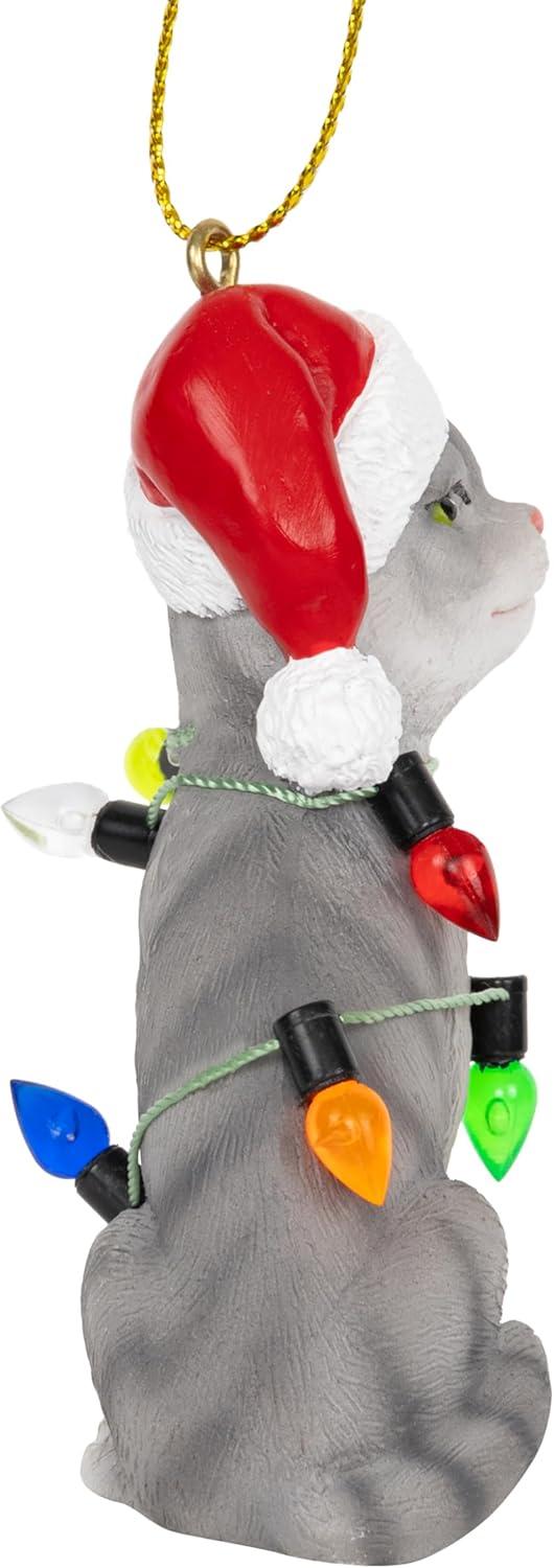 Charlton Home® Santa Cat Ornament