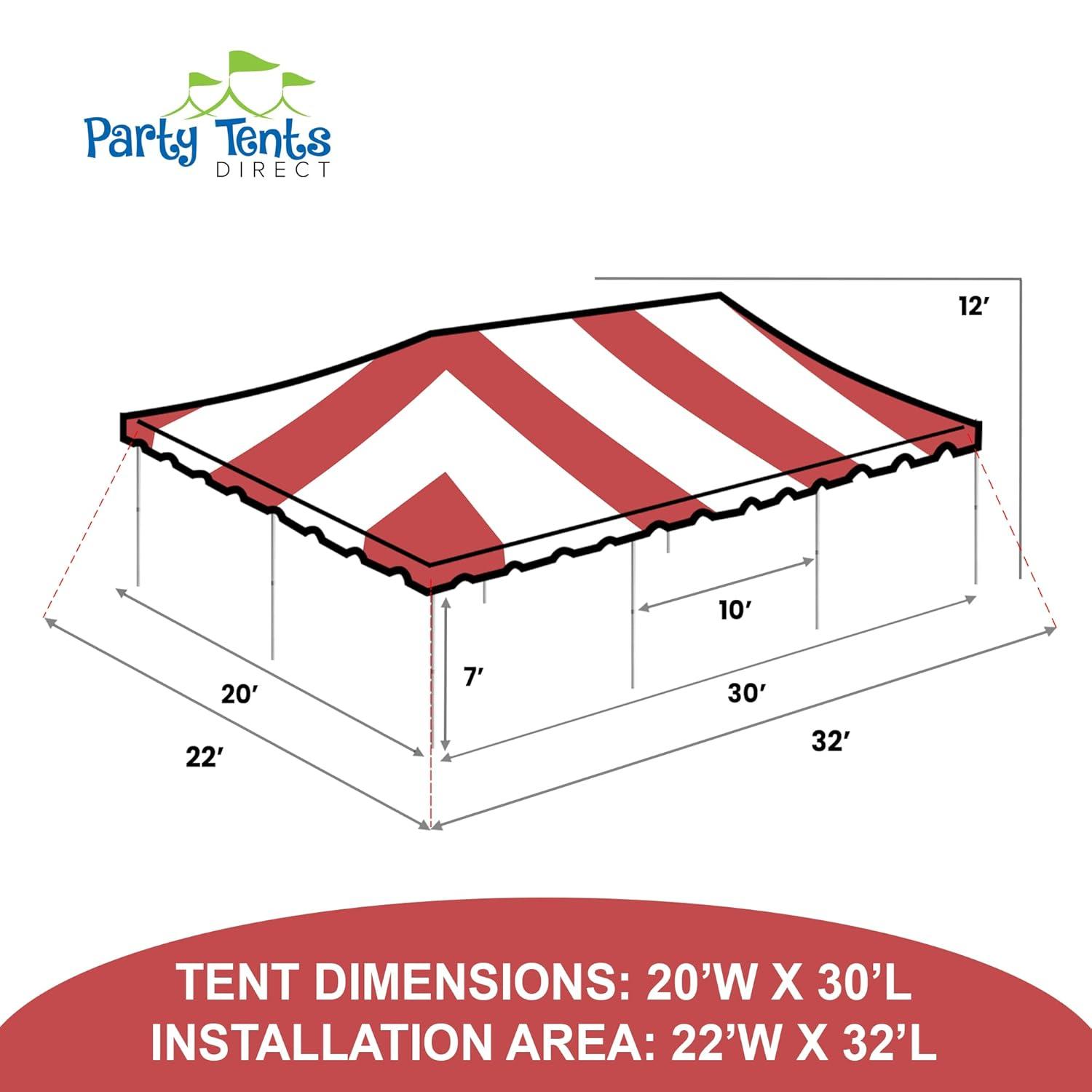 Party Tents Direct Weekender West Coast Frame Party Tent, Red, 20 ft x 30 ft